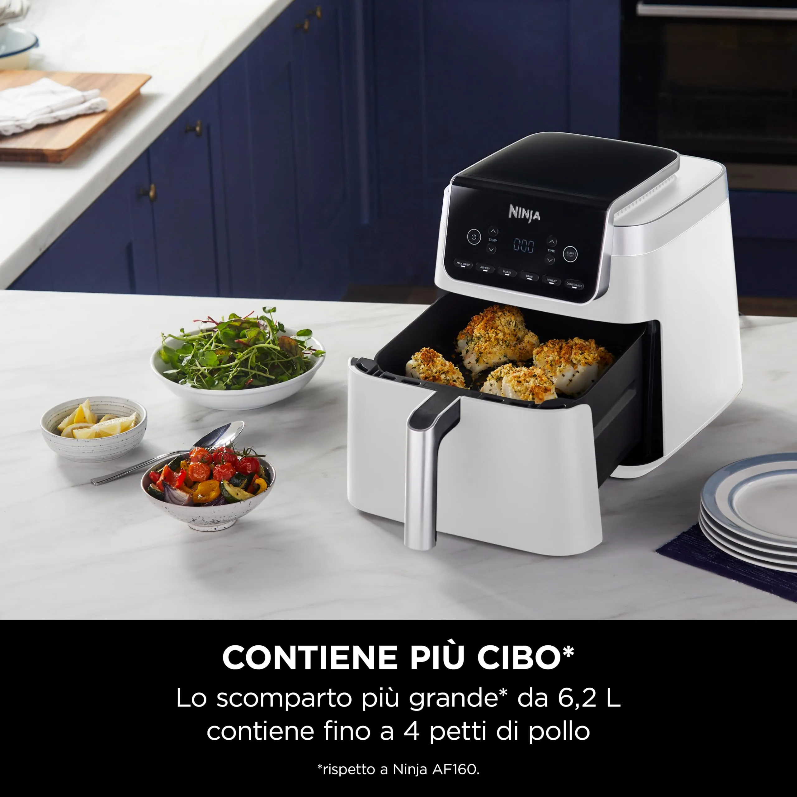 Ninja AF180EUWH Friggitrice ad Aria 5 in 1 6,2L Bianco - immagine 5