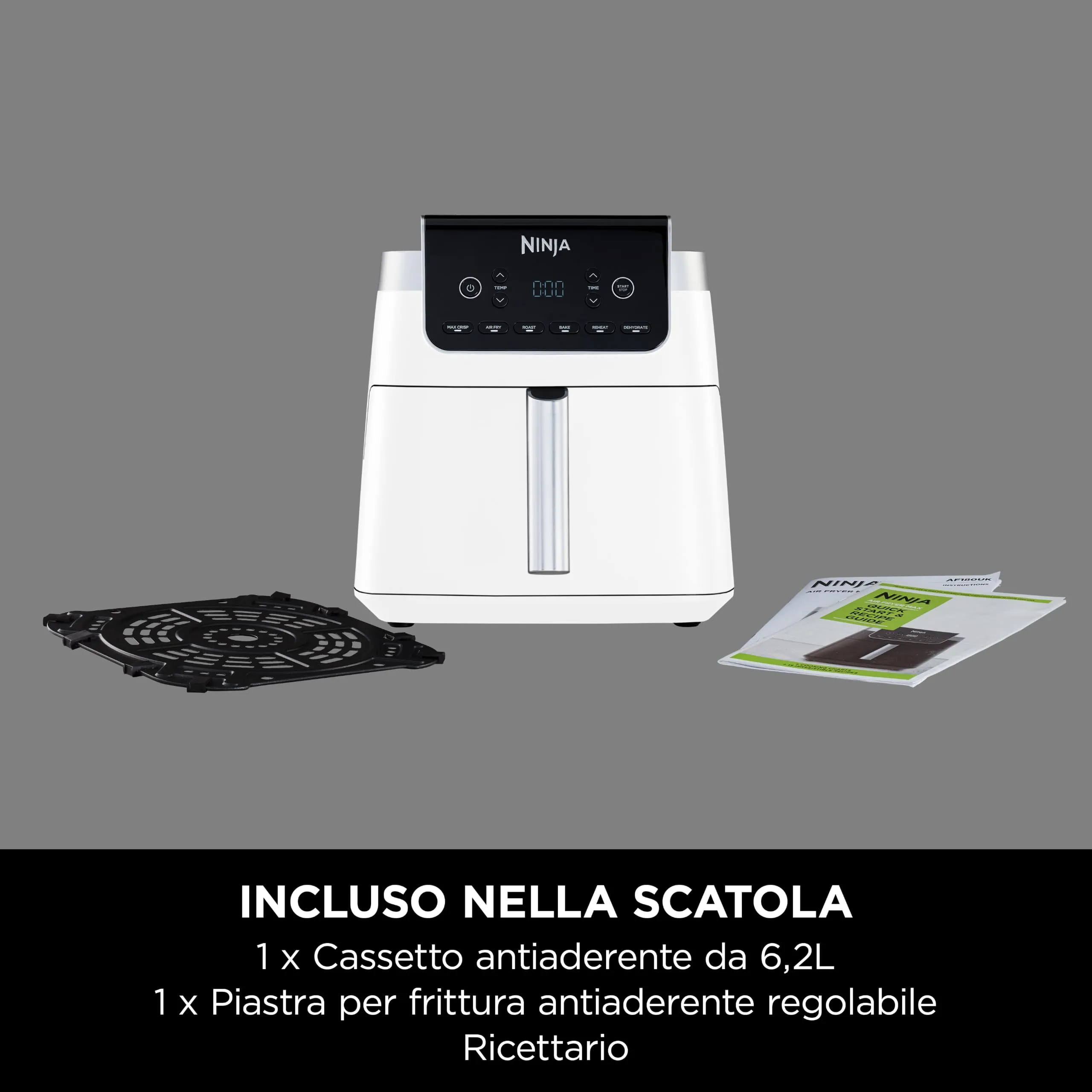 Ninja AF180EUWH Friggitrice ad Aria 5 in 1 6,2L Bianco - immagine 10