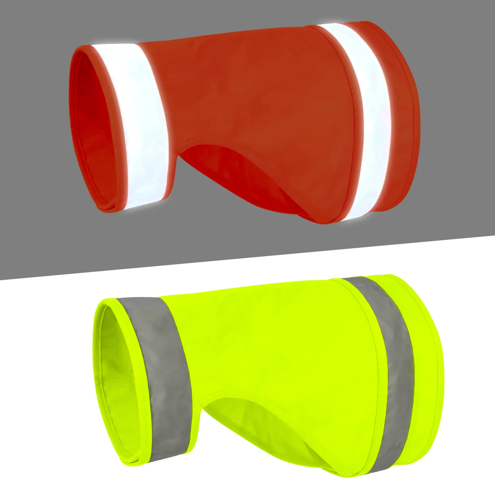 DQGHQME Set di 2 gilet catarifrangenti per cani da caccia, Verde e Arancione, XL - immagine 2