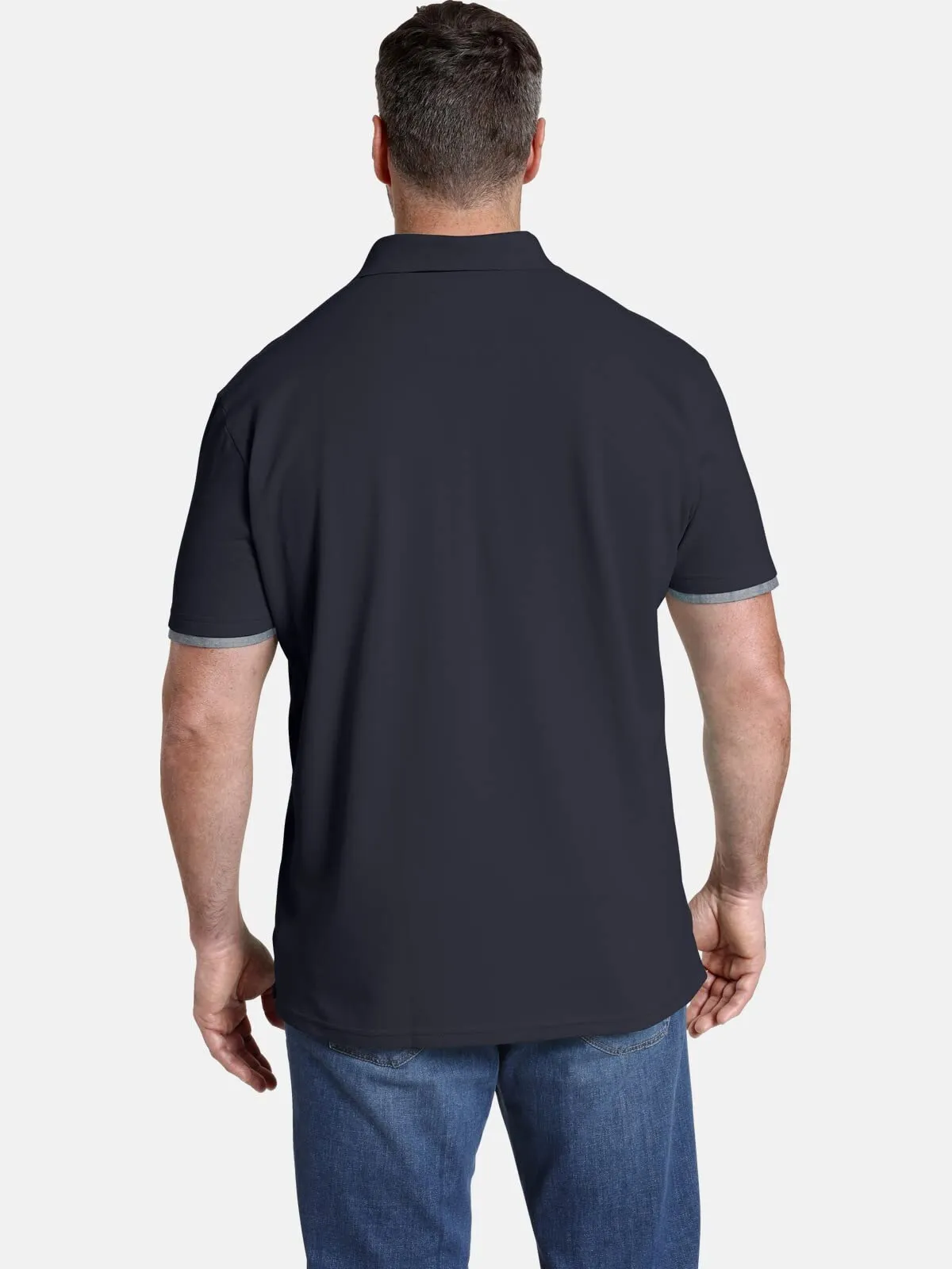 Jan Vanderstorm Polo da uomo Melker, Blu scuro, XXL - immagine 3