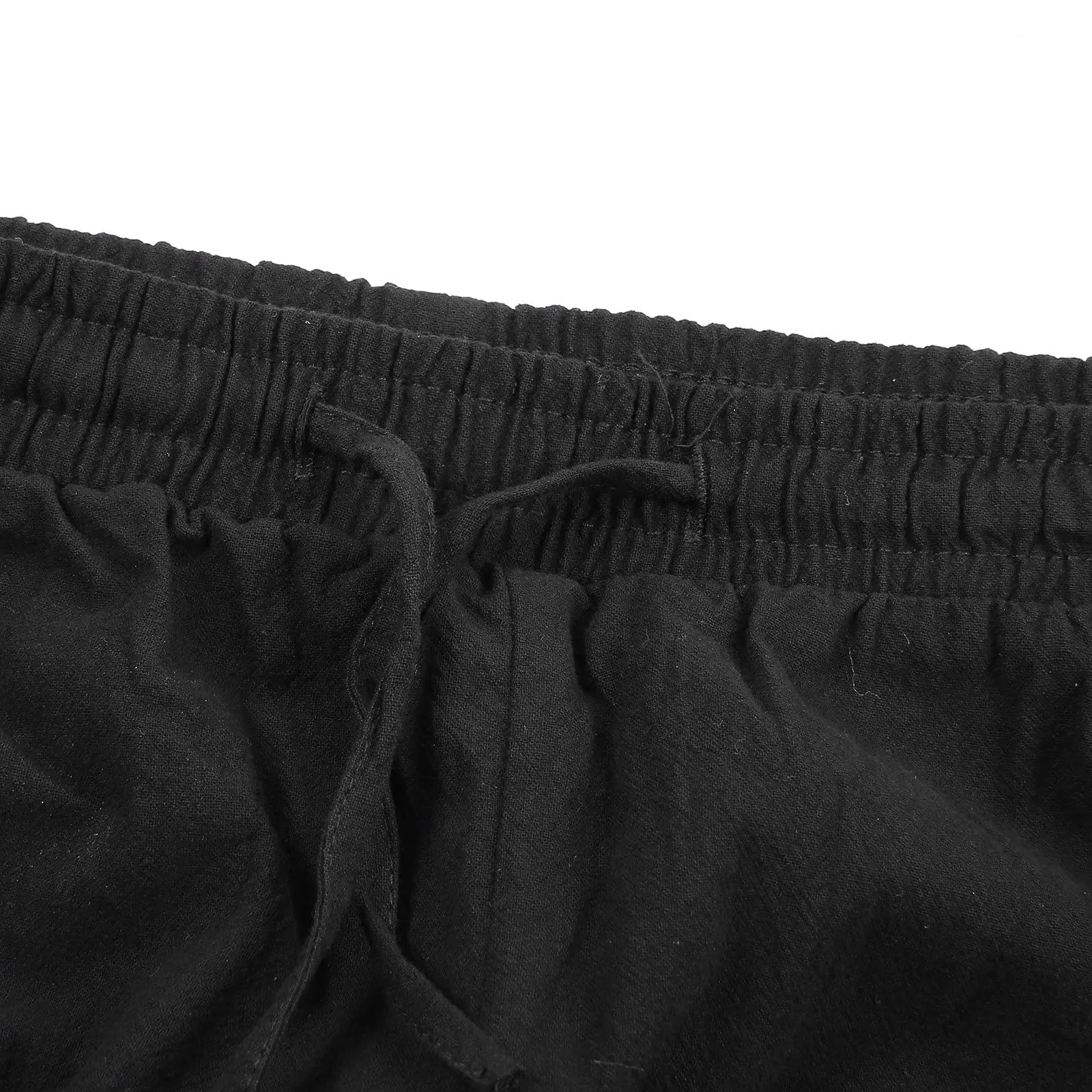 Generisch Pantaloni Medievali da Uomo in Lino Stile Rinascimentale e Vichingo, Nero, XXL - immagine 8