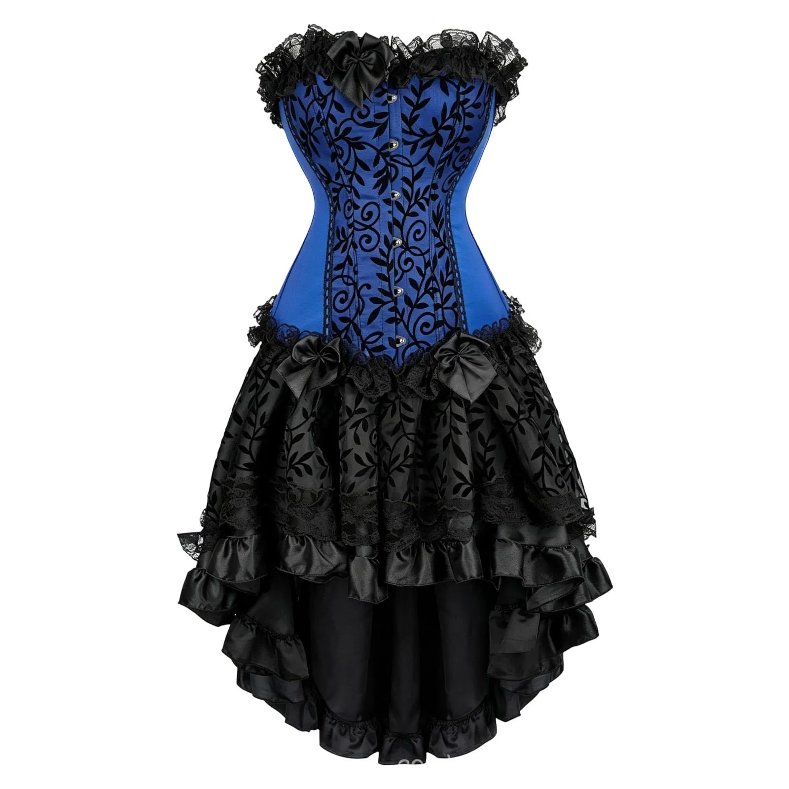HEMNACU Abito Corsetto da Donna, Blu, 4XL - immagine 5