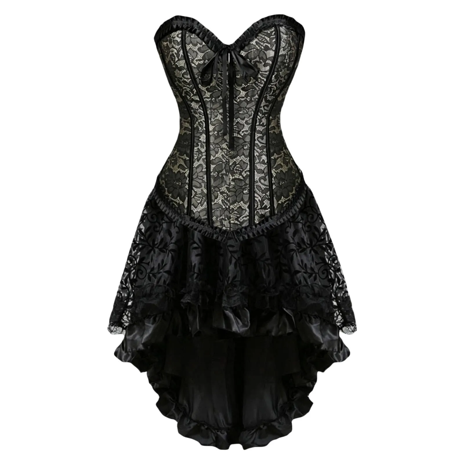 HEMNACU Abito corsetto da donna, Kaki, 4XL - immagine 5
