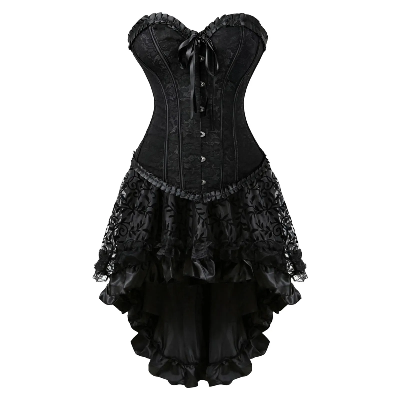 HEMNACU Abito Corsetto da Donna, Nero, XL - immagine 5
