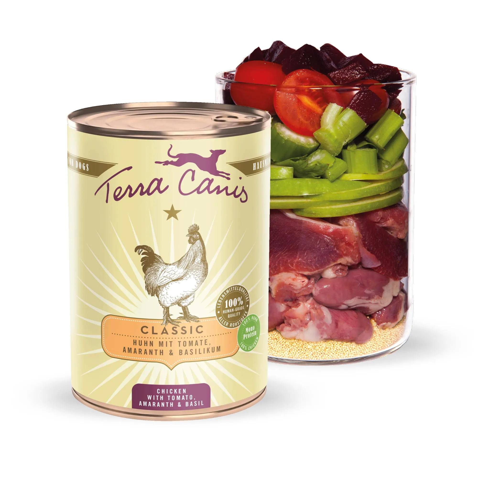 Terra Canis Pollo con pomodoro e amaranto, cibo Classic per cani, 400g - immagine 1