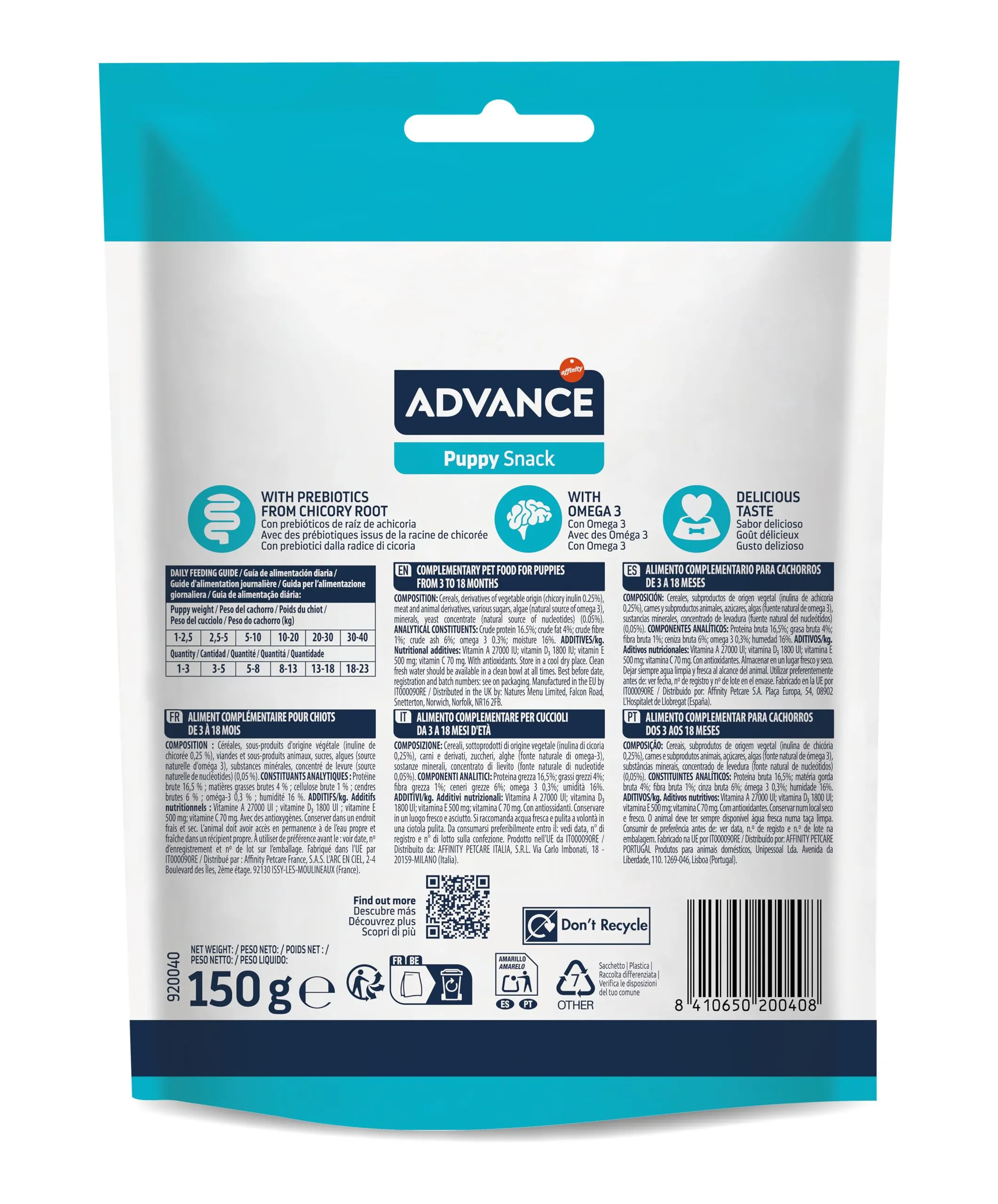 Advance Puppy Snacks, 7 x 150g (1.05kg) - immagine 4