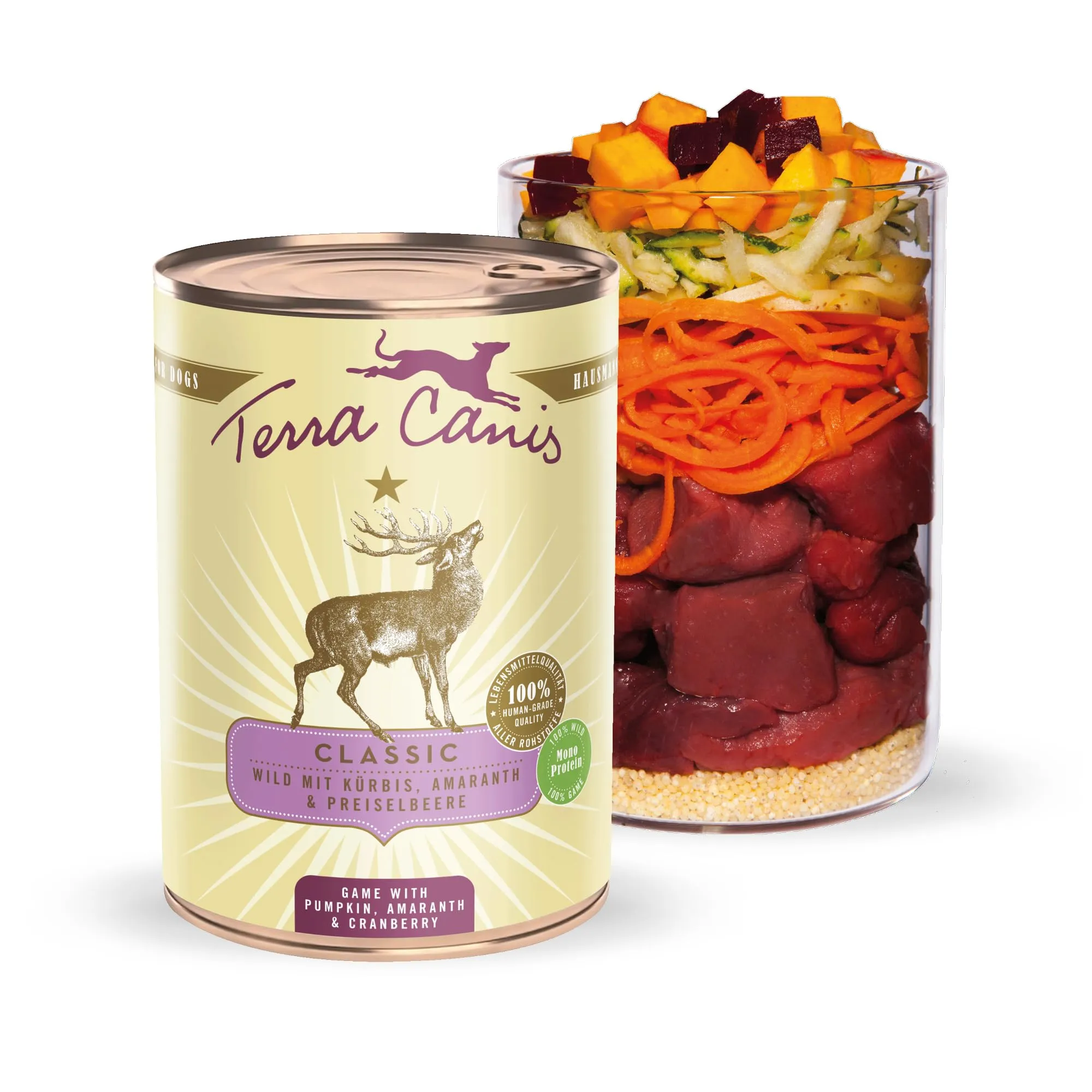 Terra Canis Selvaggina con zucca, cibo umido Classic per cani, 400g - immagine 1