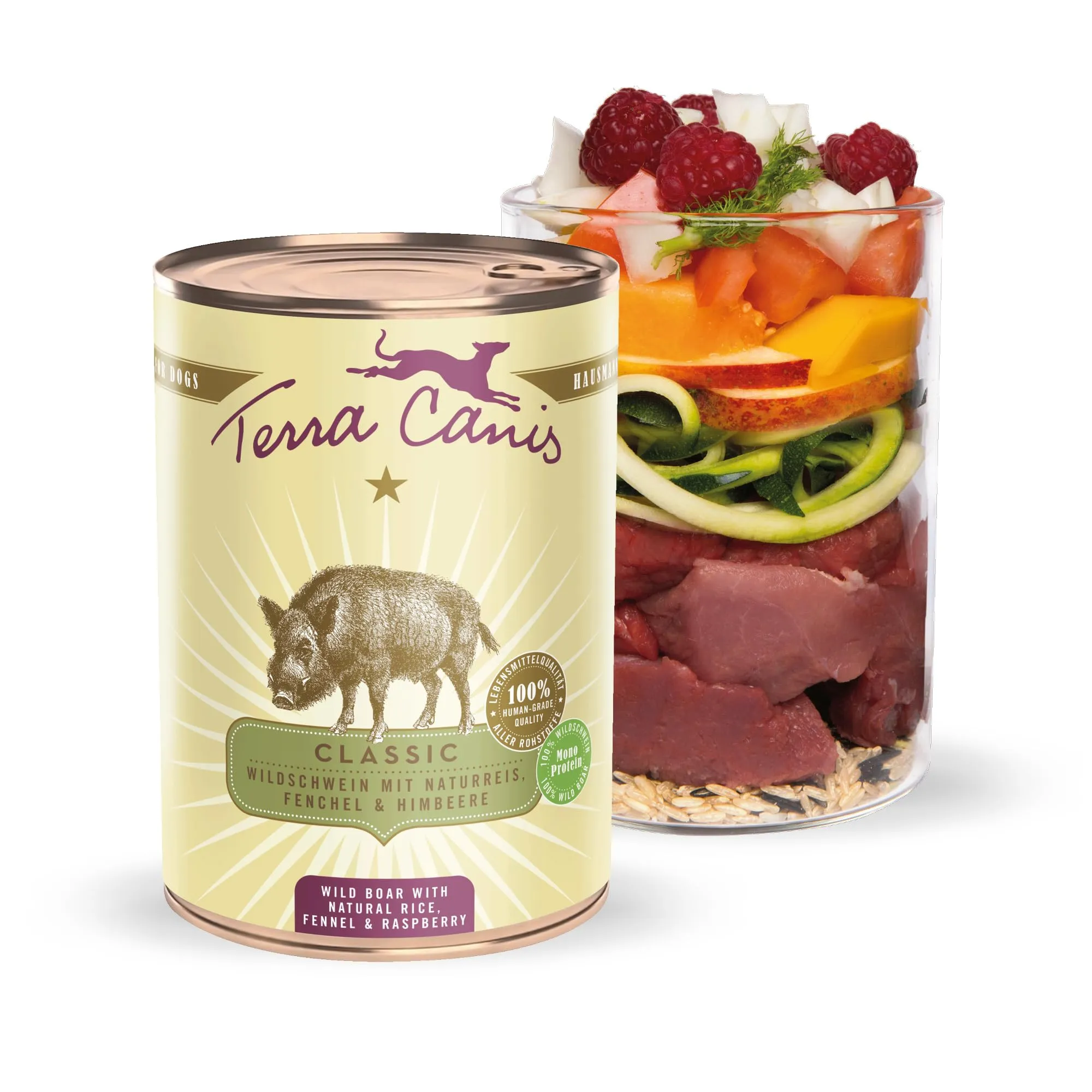Terra Canis Classic Cinghiale e Riso Integrale, Cibo Umido per Cani, 400g - immagine 1