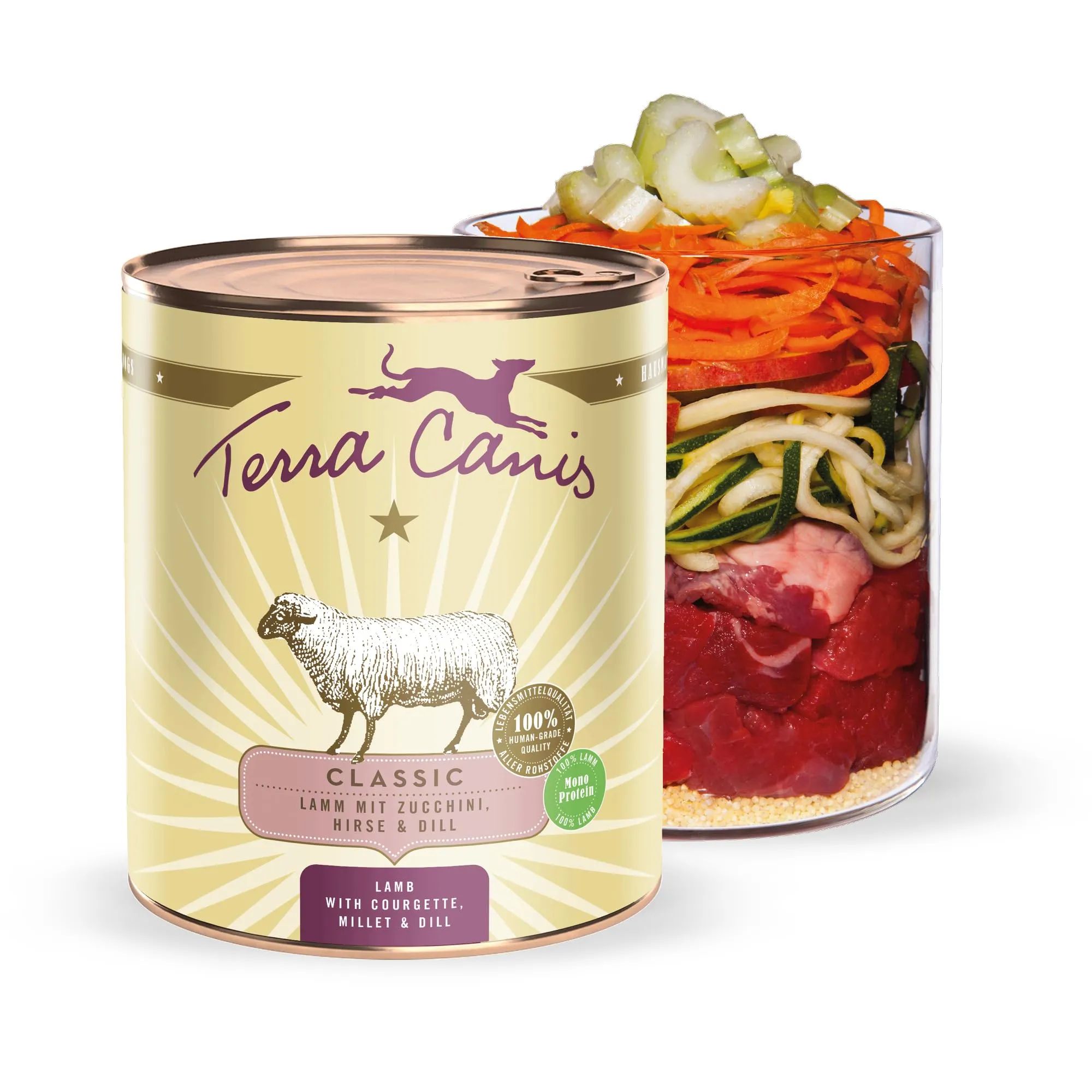 Terra Canis Classic Agnello con zucchina e miglio, 800g - immagine 1