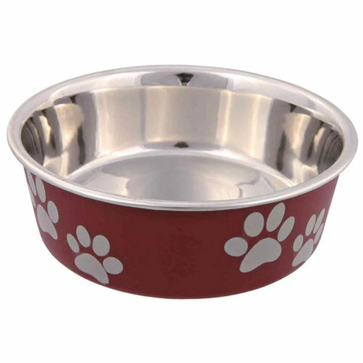 Trixie Ciotola per cibo per cani in acciaio inossidabile con rivestimento in plastica, diametro 12 cm, colori assortiti - immagine 4