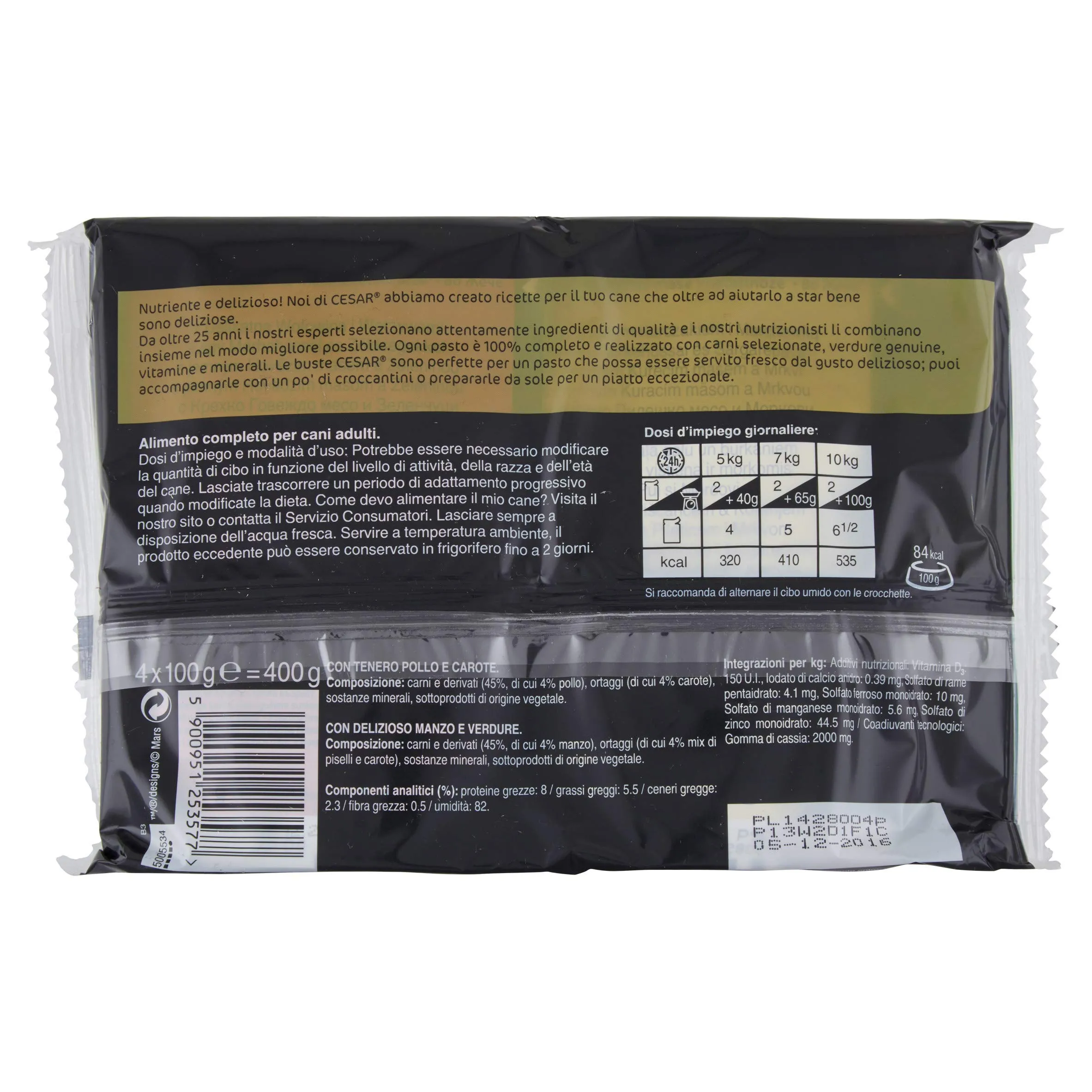 Cesar Le Delizie del Giorno Cibo per Cane Selezione in Gelatina 4 x 100 g - 13 Confezioni - immagine 5