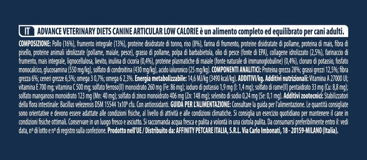 Affinity Advance Veterinary Diets Articular Reduced Calorie Dog Food 12kg - immagine 5