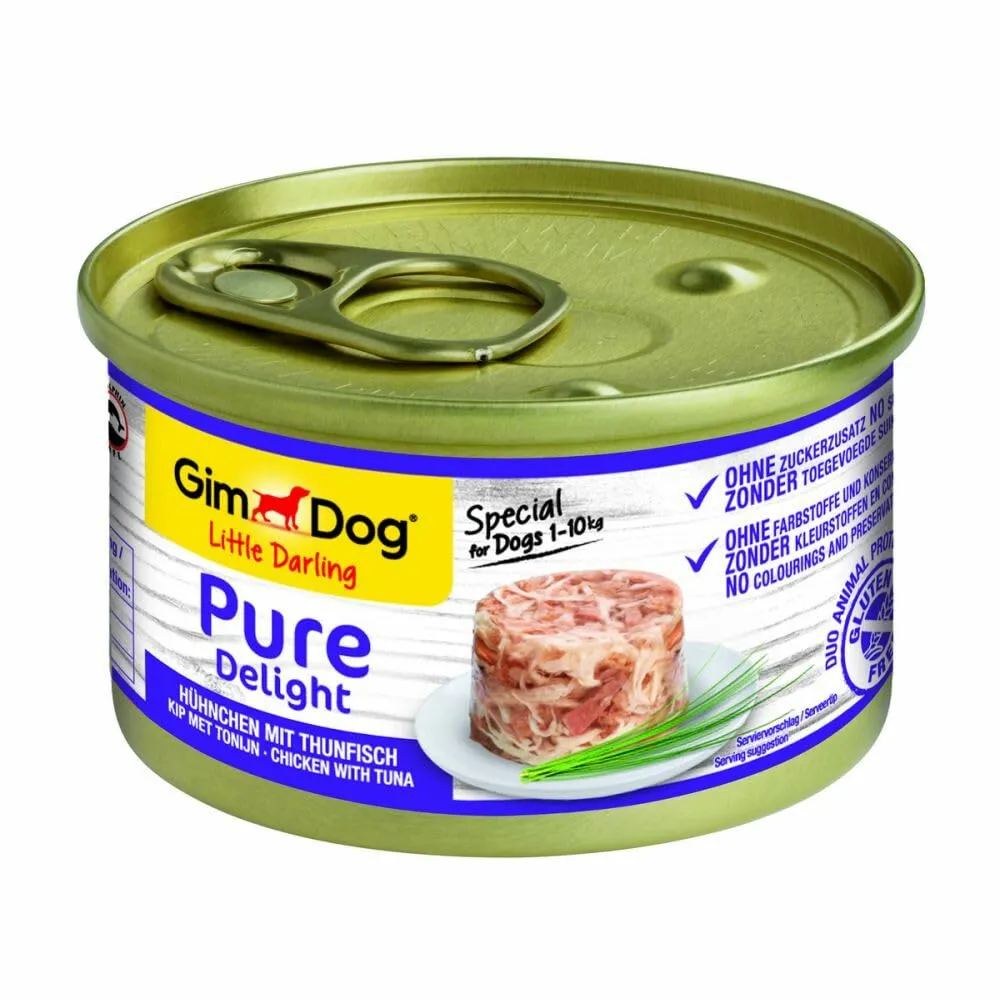 GimDog Pure Delight Pollo con Tonno, Snack per cani, 12 x 85 g - immagine 1