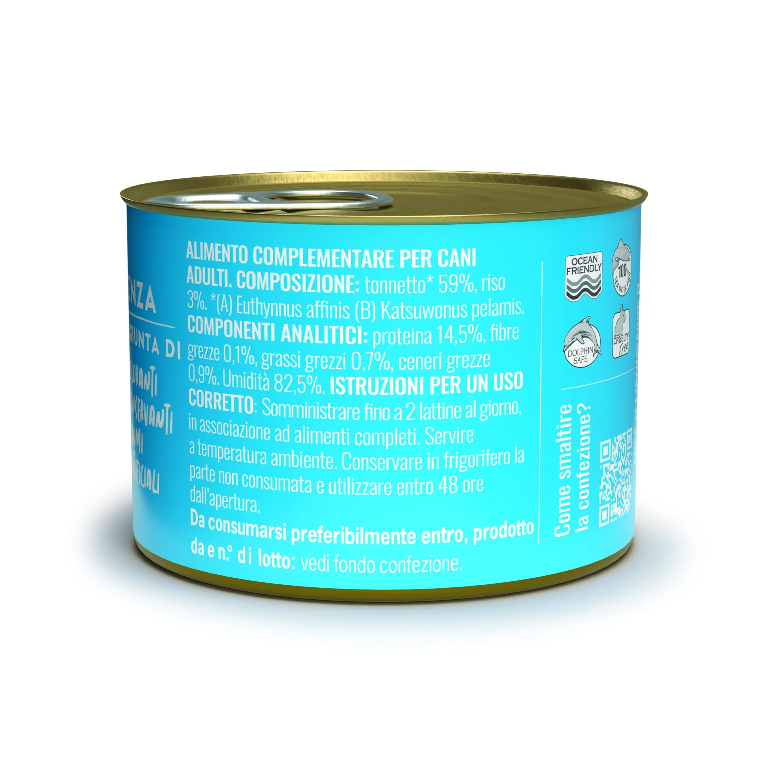 Adoc Naturally Premium Alimento Umido Complementare per Cani Filetti di Tonnetto in Gelatina, 24 x 170 g - immagine 2
