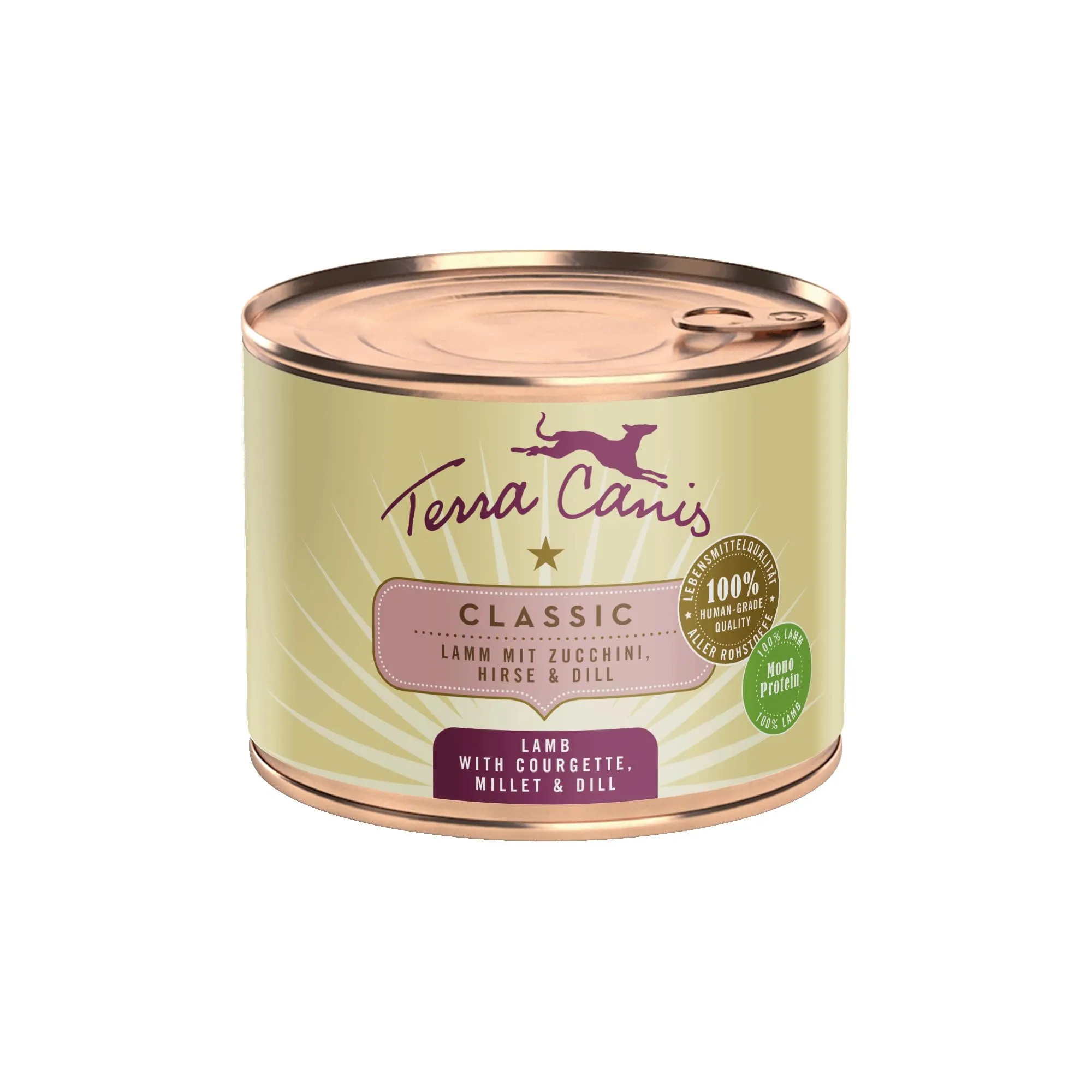 Terra Canis Classic Agnello con Zucchina e Miglio, Cibo per Cani, 200g - immagine 1