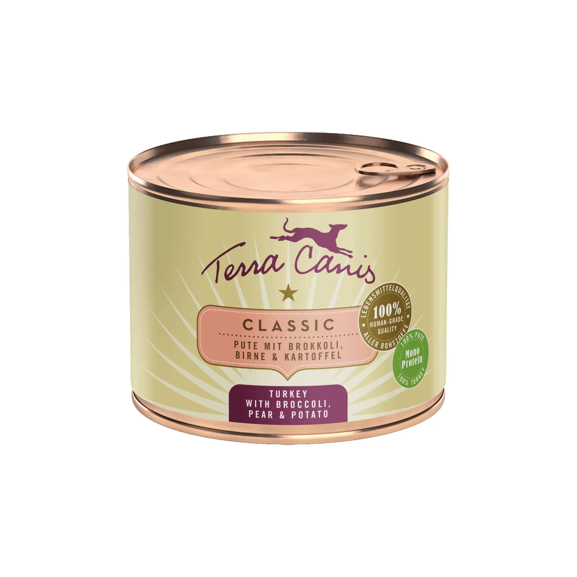 Terra Canis Classic Tacchino con broccolo e pera, cibo per cani, 200g - immagine 1