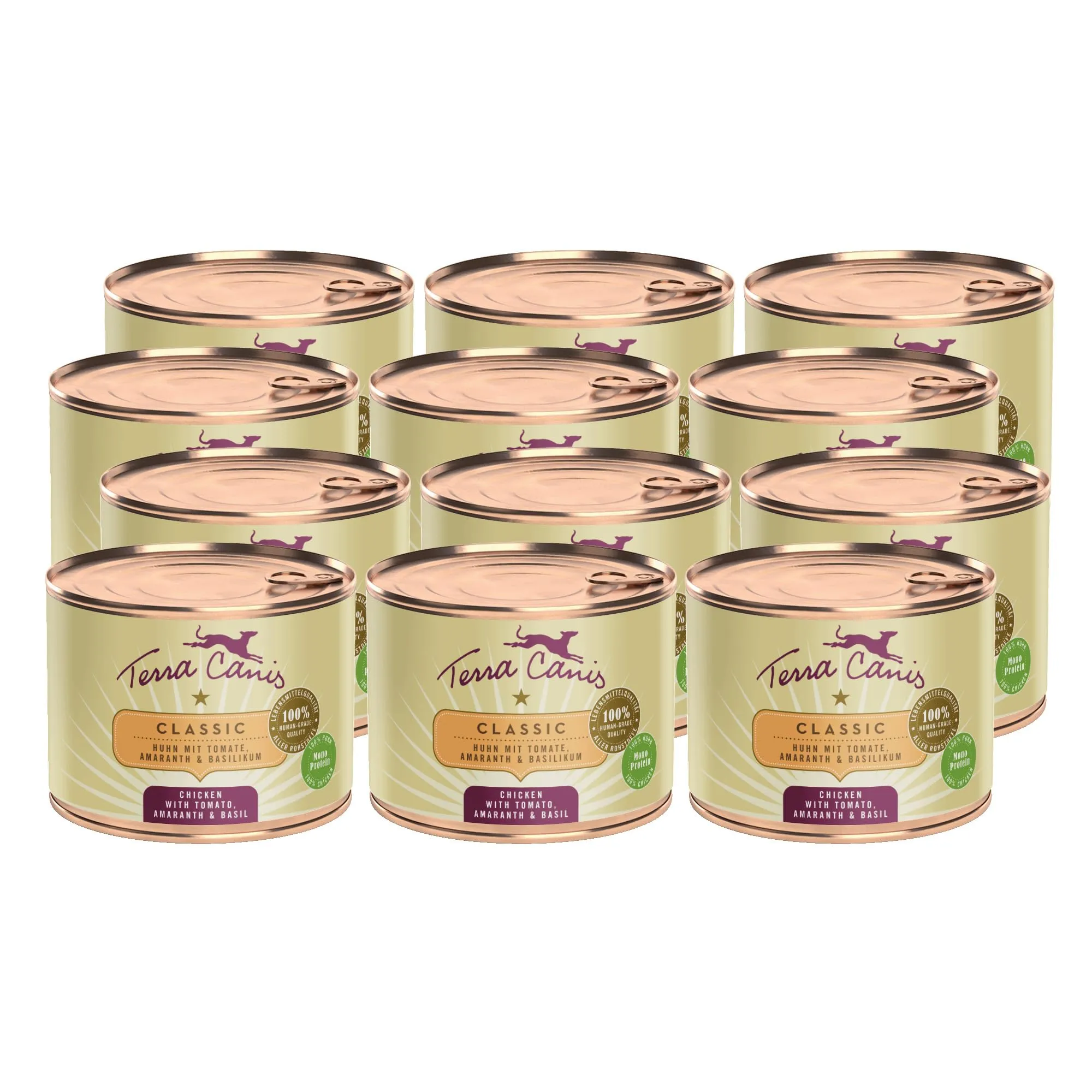 Terra Canis Pollo con pomodoro, cibo umido Classic per cani, 12x200g - immagine 1