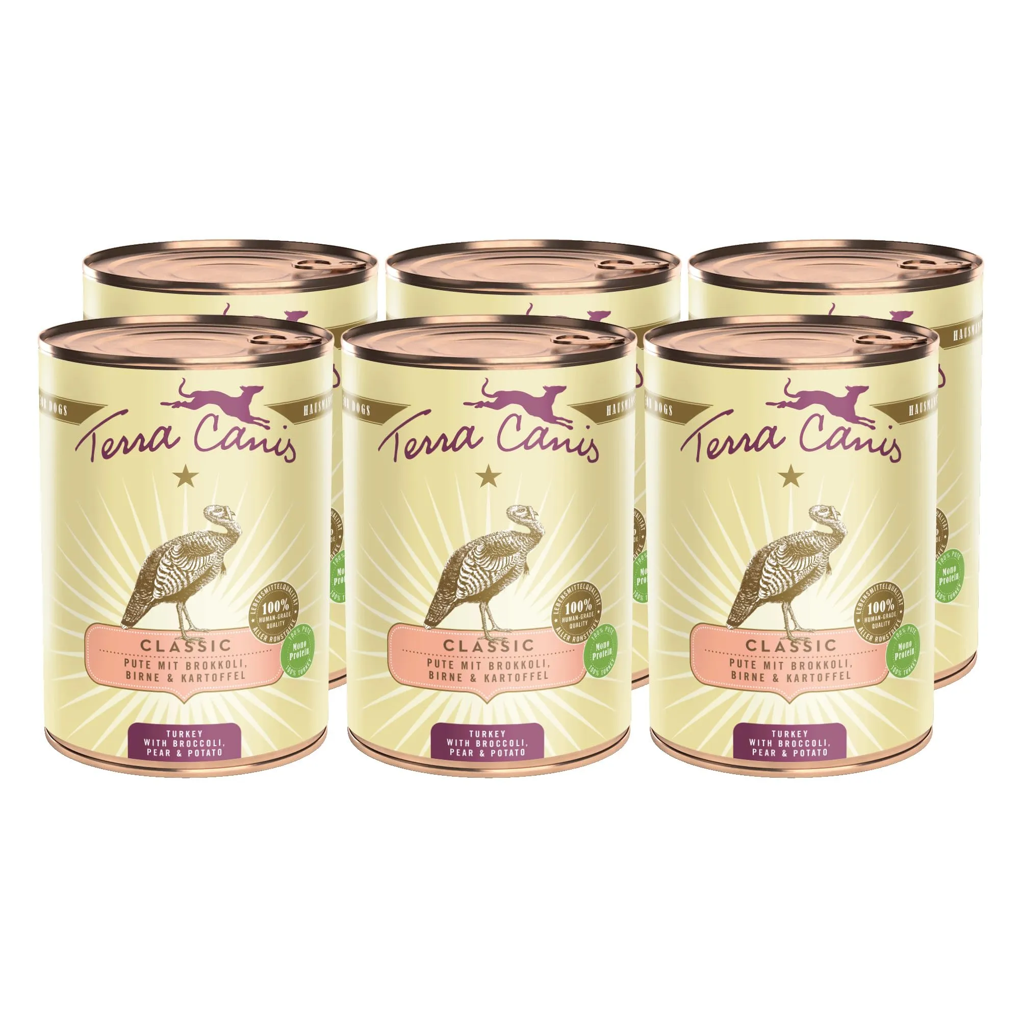 Terra Canis Classic Tacchino con broccolo e pera, 6x400g - immagine 1