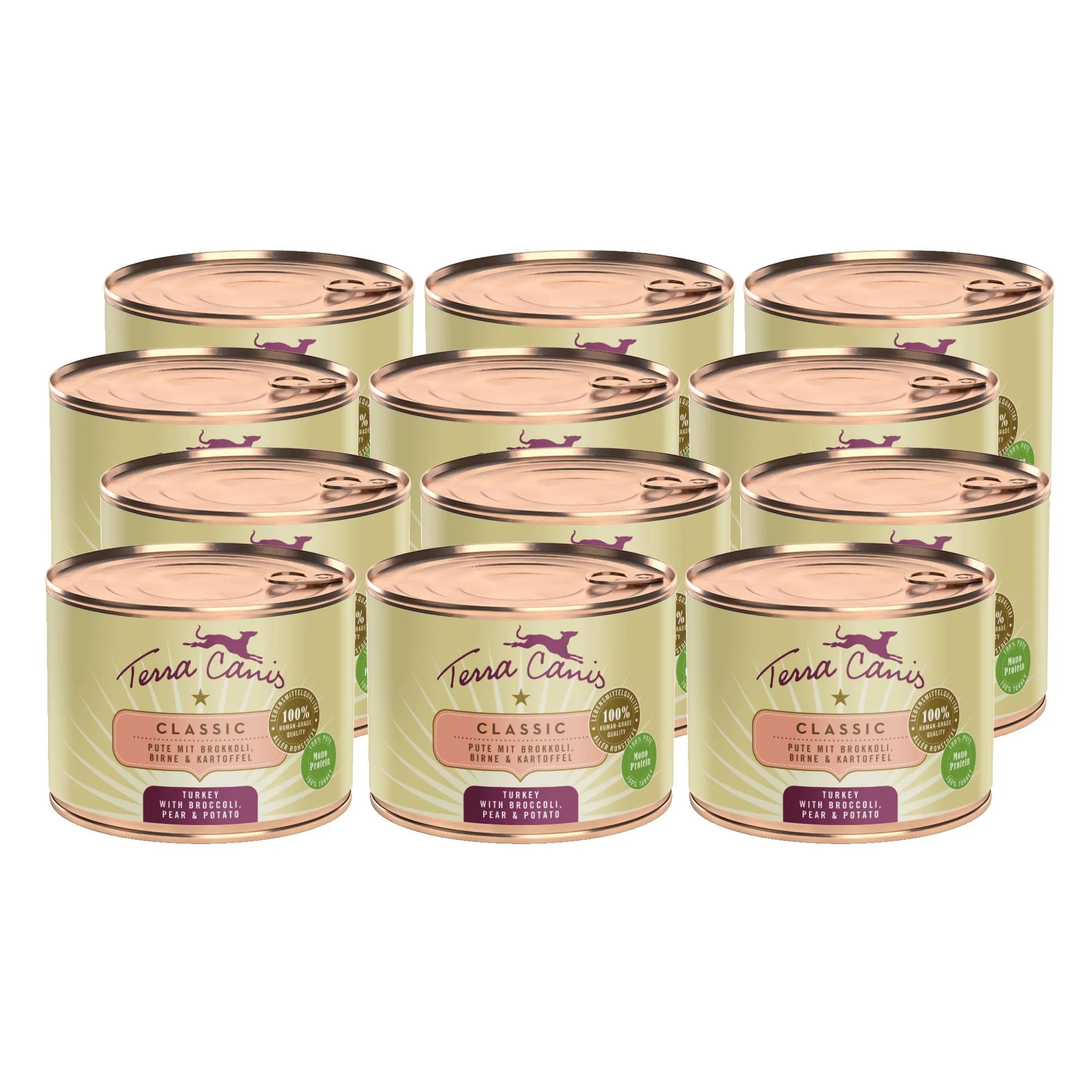 Terra Canis Classic Cibo per Cani Tacchino con Broccolo e Pera, 12x200g - immagine 1