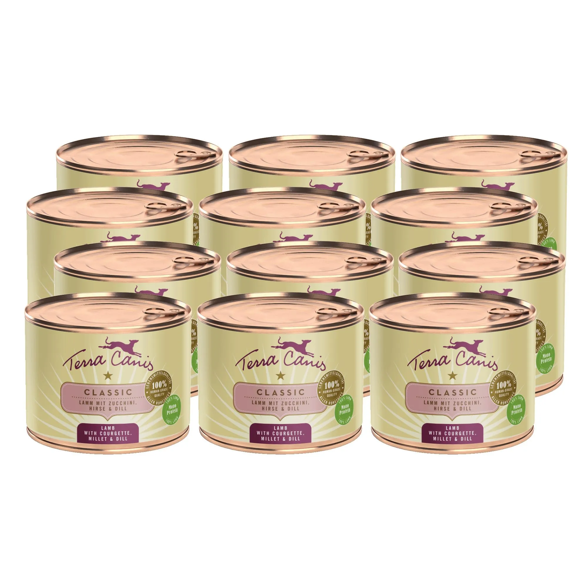 Terra Canis Classic Agnello con zucchina e miglio, 12x200g - immagine 1