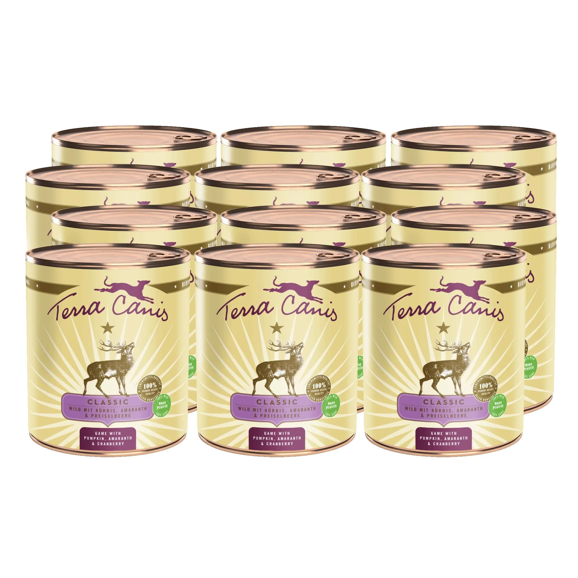 Terra Canis Selvaggina con zucca, cibo umido Classic per cani, 12x800g - immagine 1