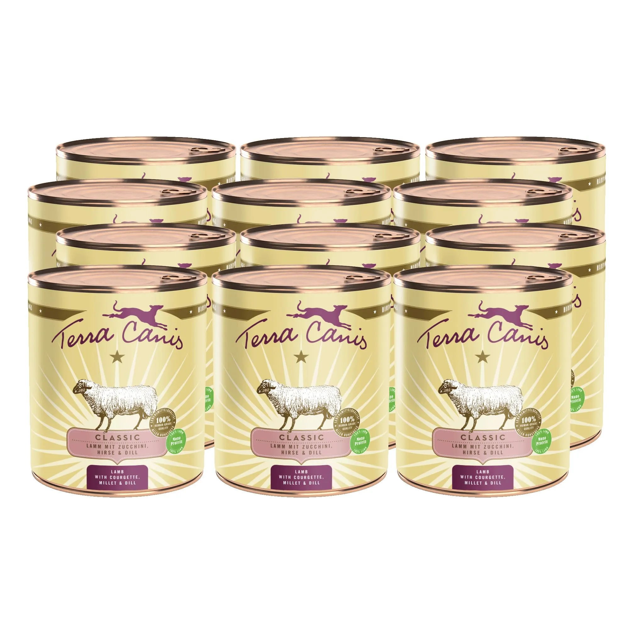 Terra Canis Classic Agnello con Zucchina e Miglio, 12x800g - immagine 1