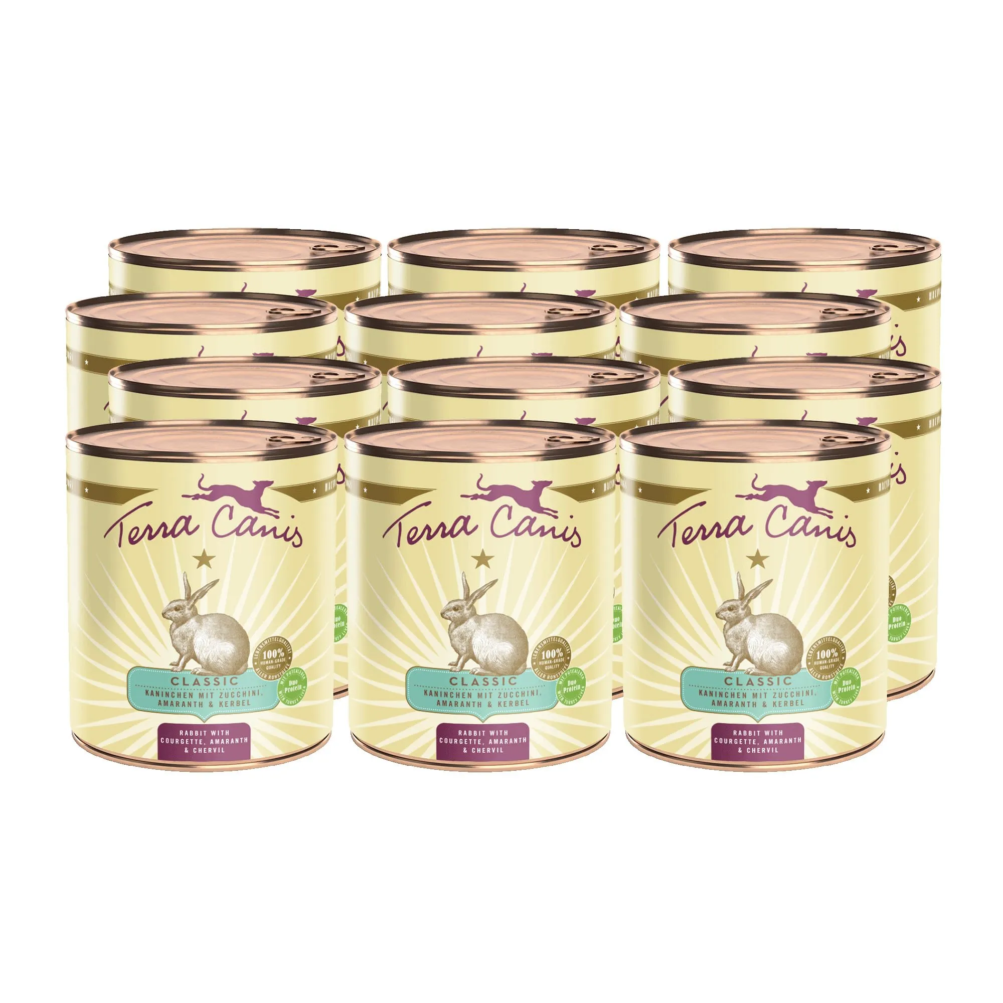 Terra Canis Classic Coniglio con zucchina, cibo umido per cani, 12x800g - immagine 1
