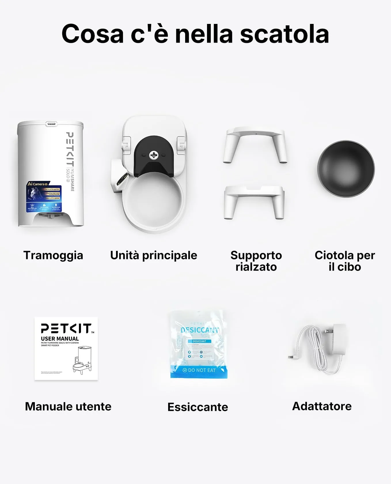 PETKIT YumShare Solo 2 Distributore Automatico di Cibo per Gatti con Telecamera HD 1080p, Riconoscimento Multiplo Gatti, Wi-Fi 2.4/5 GHz, Capacità 3L, Ciotola in Acciaio Inossidabile - immagine 9