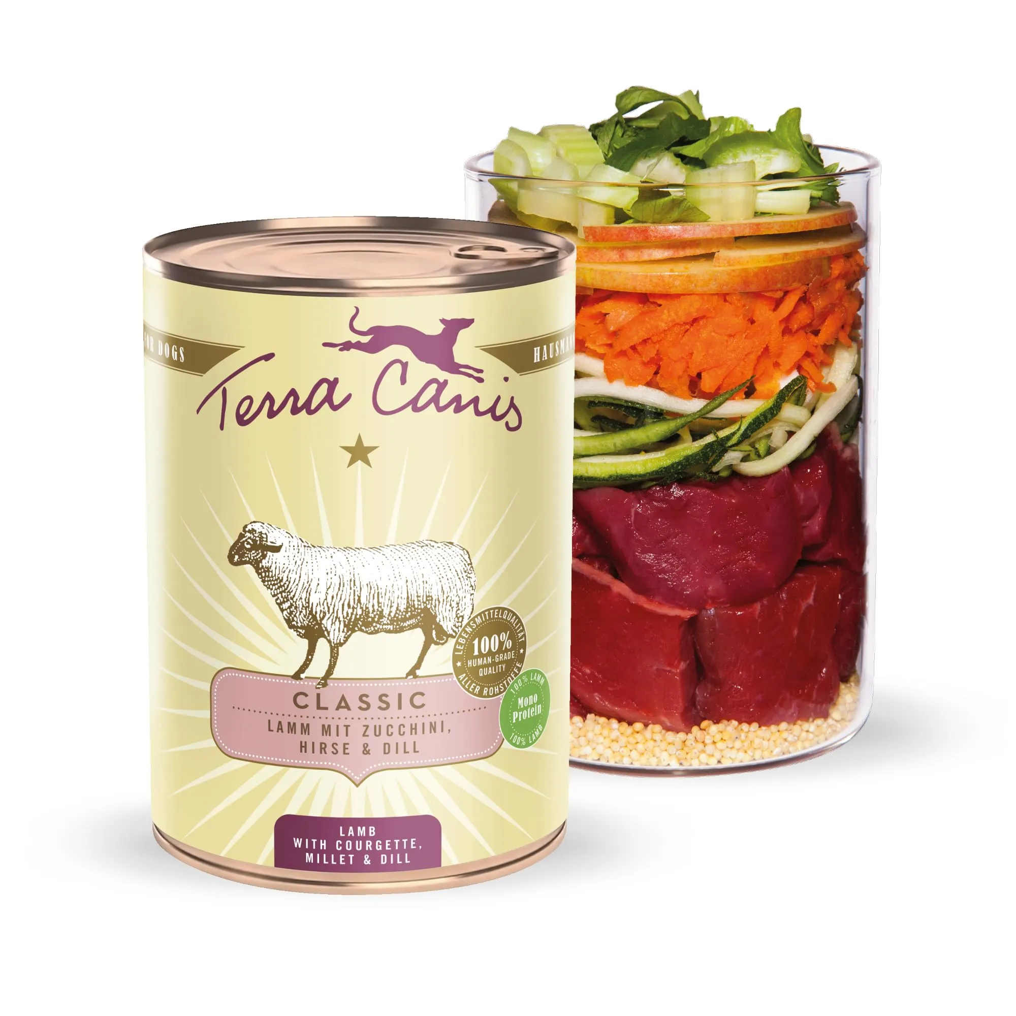 Terra Canis Classic Agnello con zucchina e miglio, 400g - immagine 1