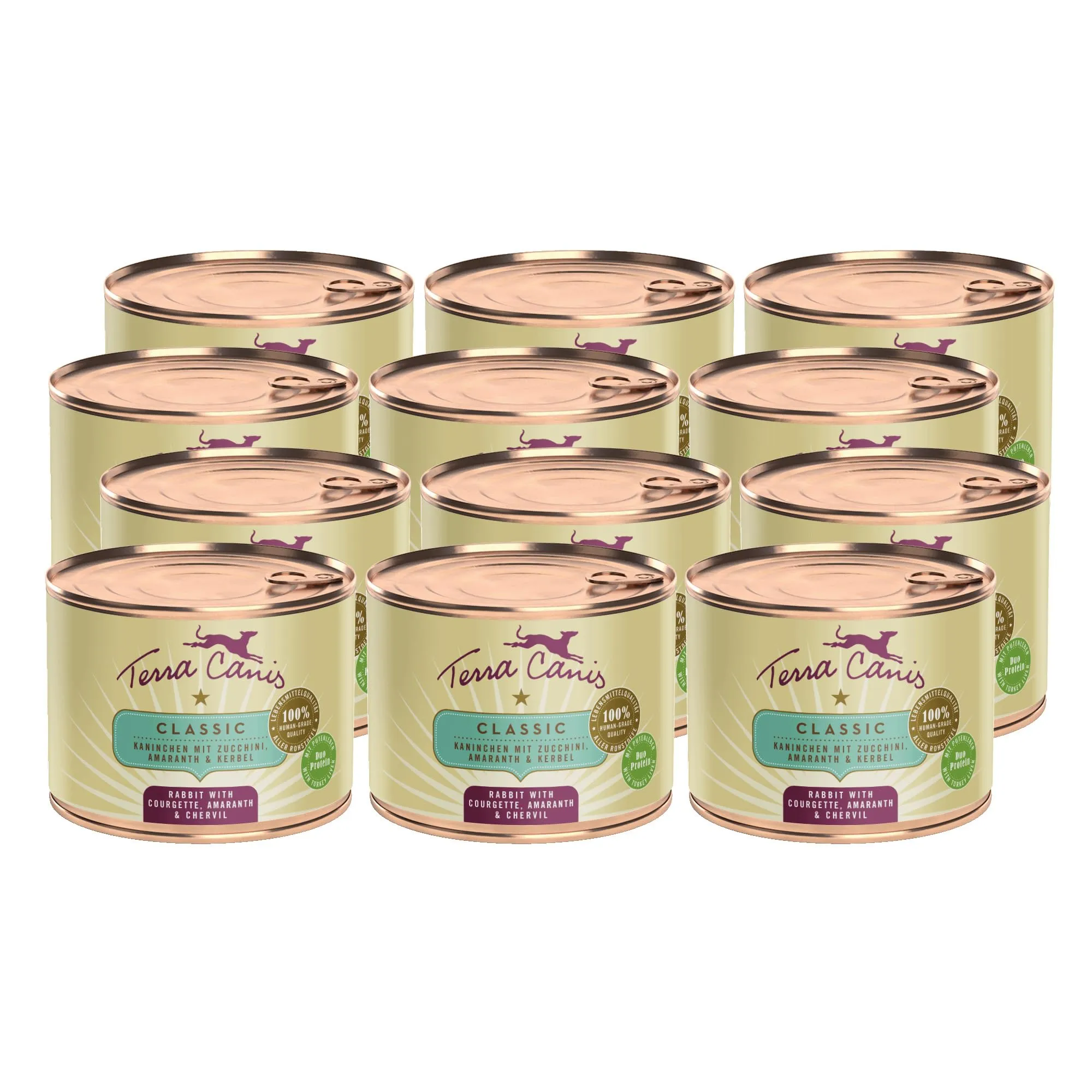 Terra Canis Classic Coniglio con Zucchina Cibo Umido per Cani, 12x200g - immagine 1