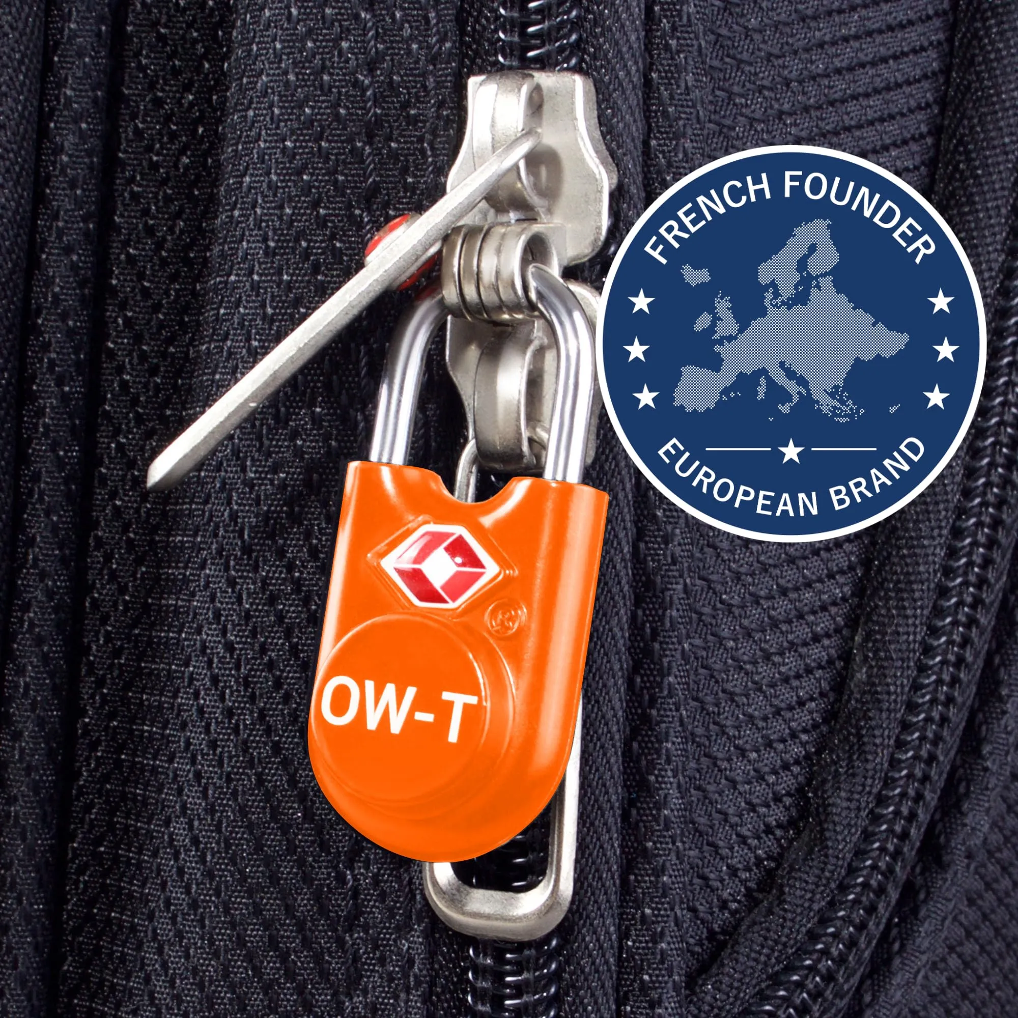 OW-Travel Lucchetti TSA con Chiave, Arancione, 2 Pz - immagine 4