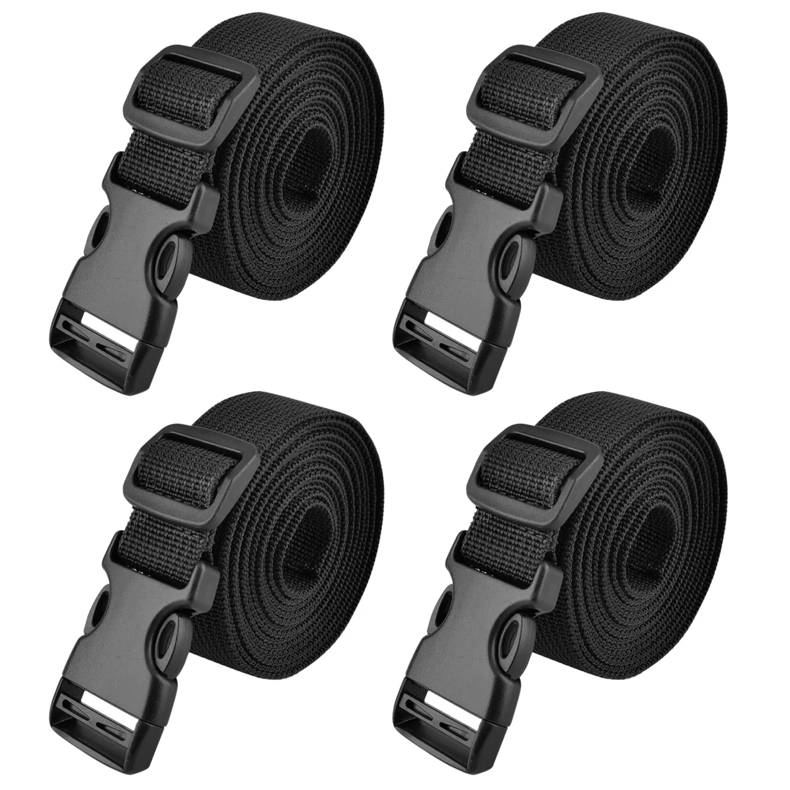 TRIWONDER Cinghie di Fissaggio per Valigie con Sgancio Rapido, Nero, 25mm x 3m - immagine 1