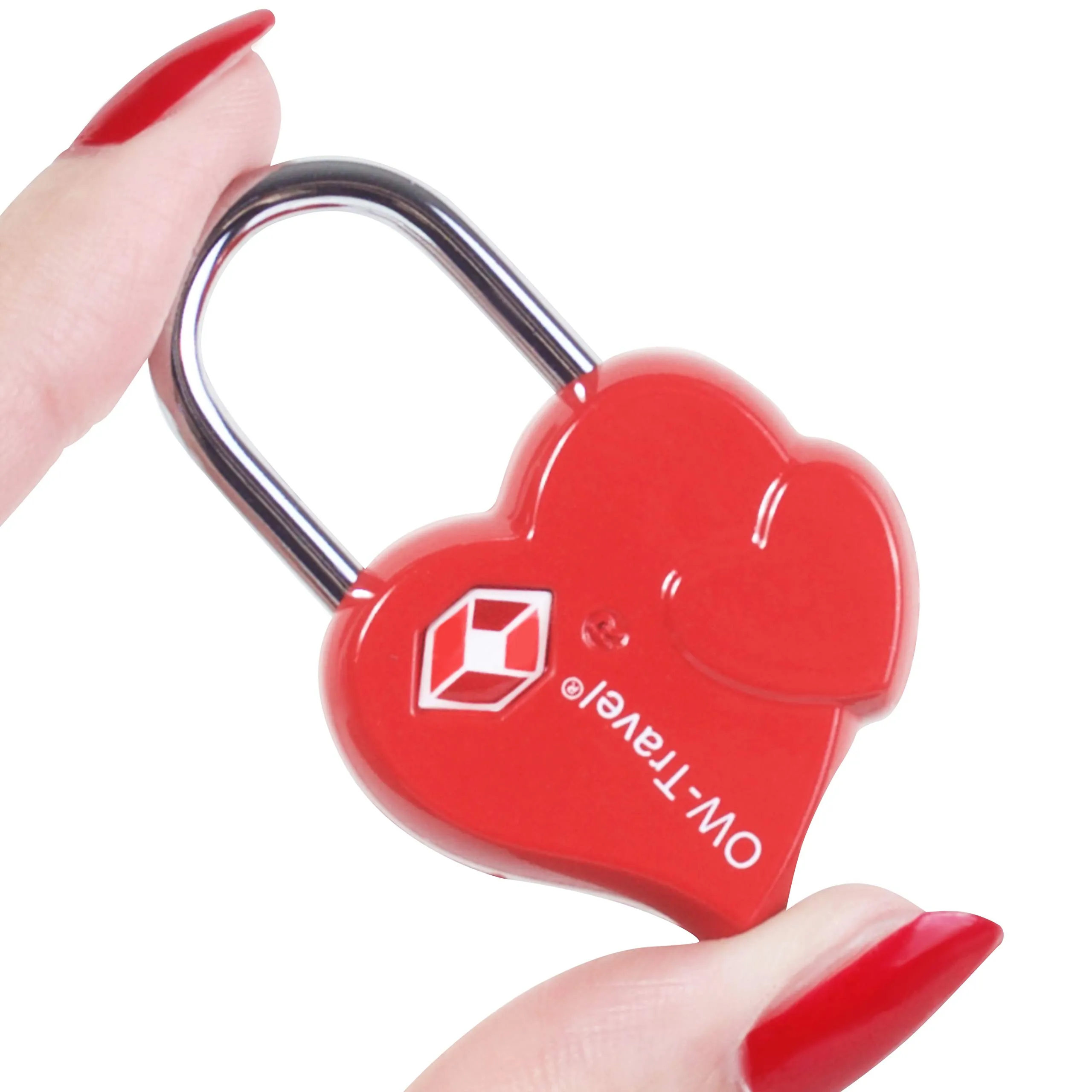 OW-Travel Lucchetto TSA a forma di Cuore con Chiave, 1 Pezzo - immagine 12