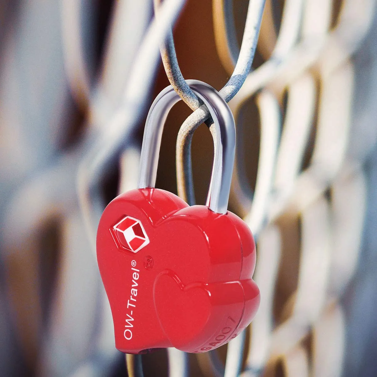 OW-Travel Lucchetto TSA a forma di Cuore con Chiave, 2 Pezzi - immagine 8