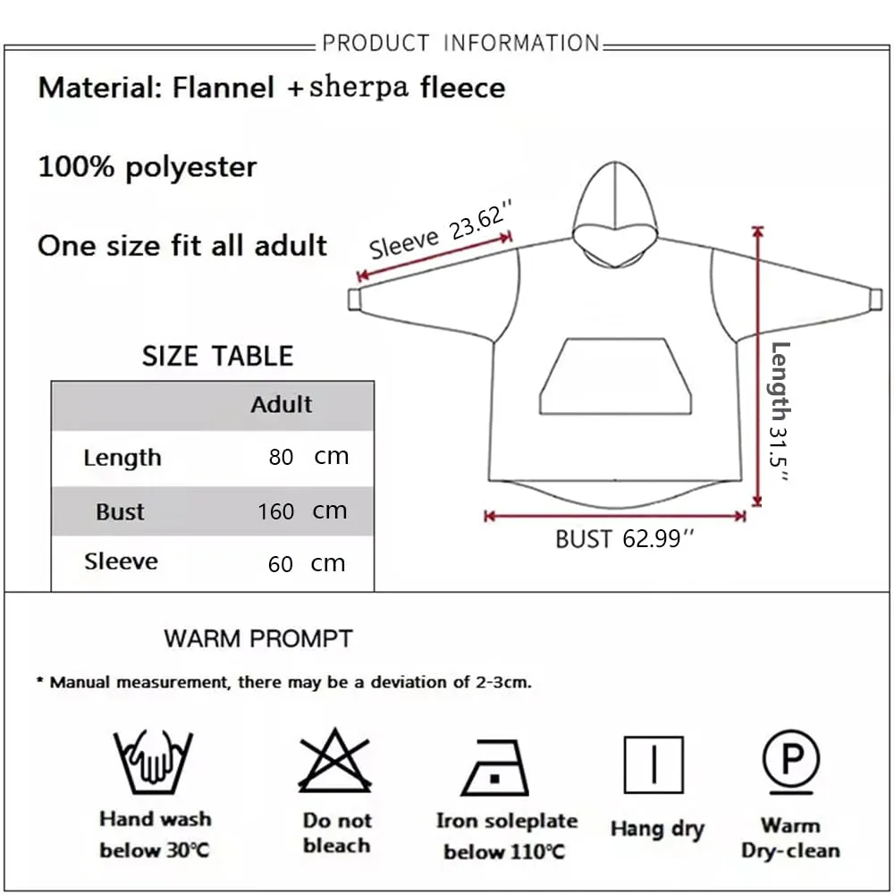 Queenshin Felpa Coperta Indossabile Squalo Blu con Cappuccio in Pile Sherpa, Oversize Unisex - immagine 7