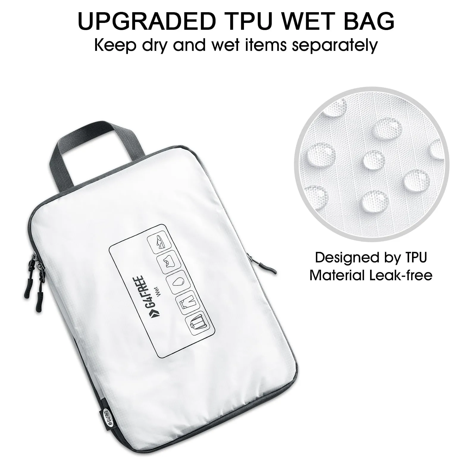 G4Free Set di 6 cubi per imballaggi a compressione, organizer per vestiti e borse da viaggio - immagine 5