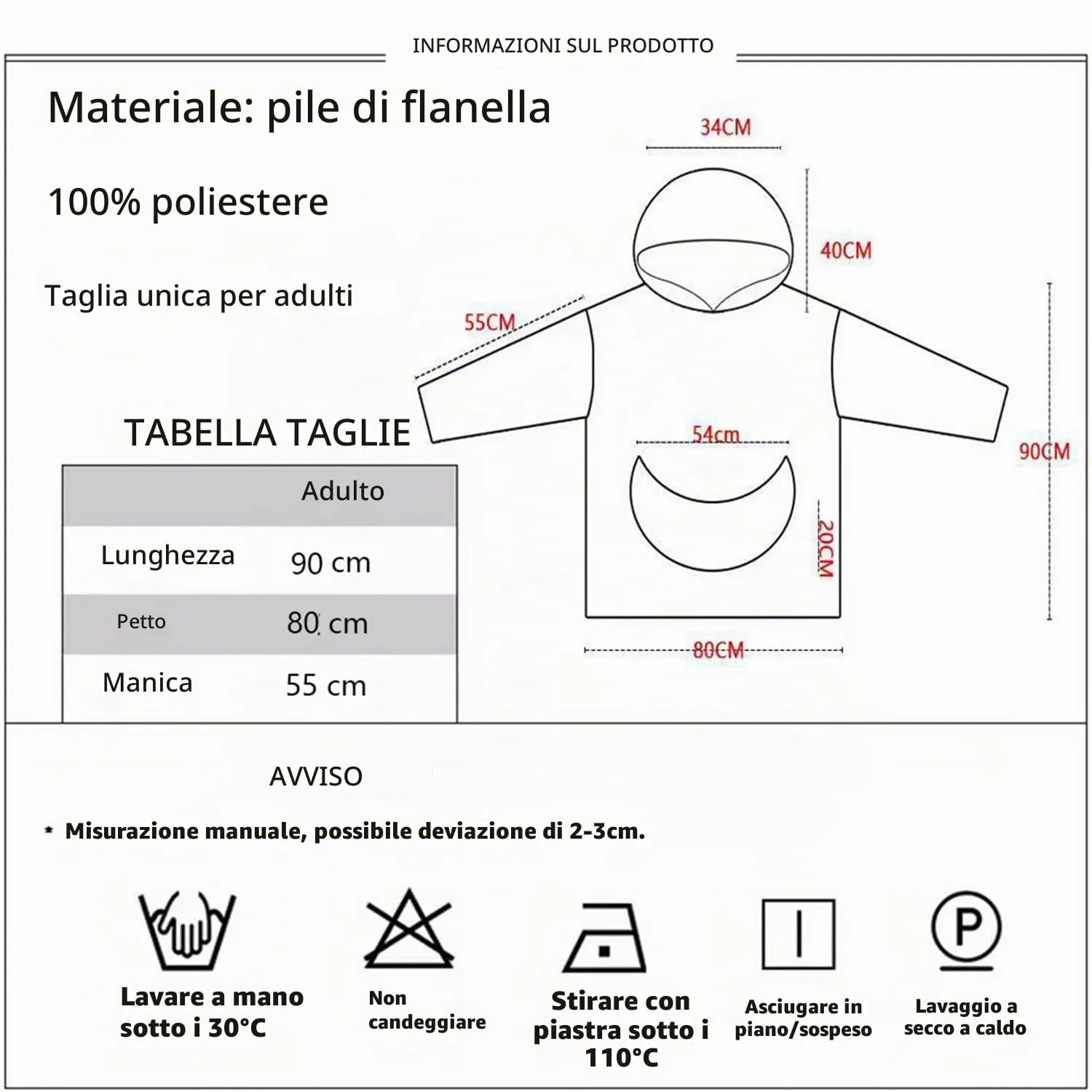 Queenshin Felpa Coperta Indossabile con Cappuccio Stampa Orso Polare, Pile Sherpa Oversize Unisex - immagine 5