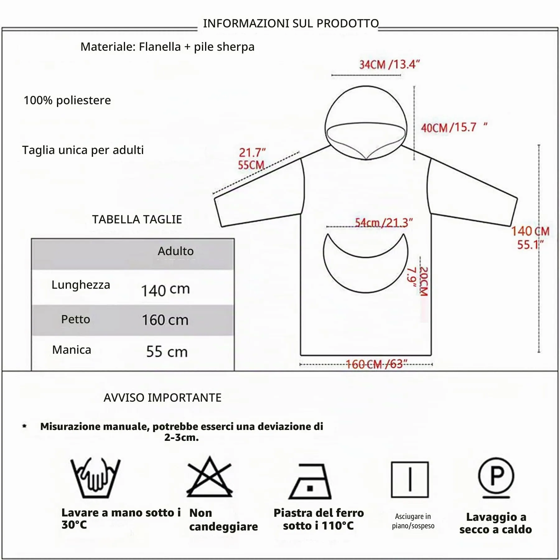Queenshin Orso Polare Felpa Coperta Indossabile con Cappuccio, Oversize in Pile Sherpa per Donna e Uomo - immagine 7