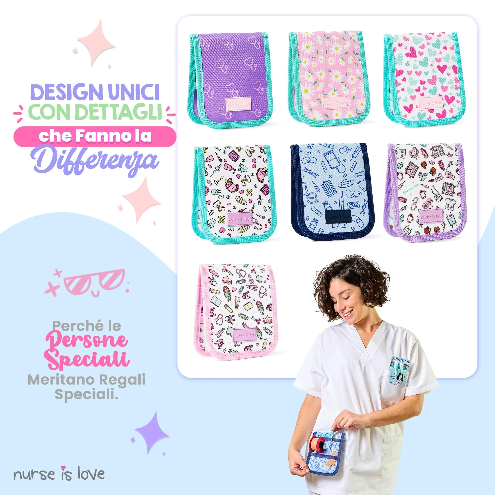 Nurse is Love Organizer da Taschino Magnetico per Divisa Sanitaria - immagine 7