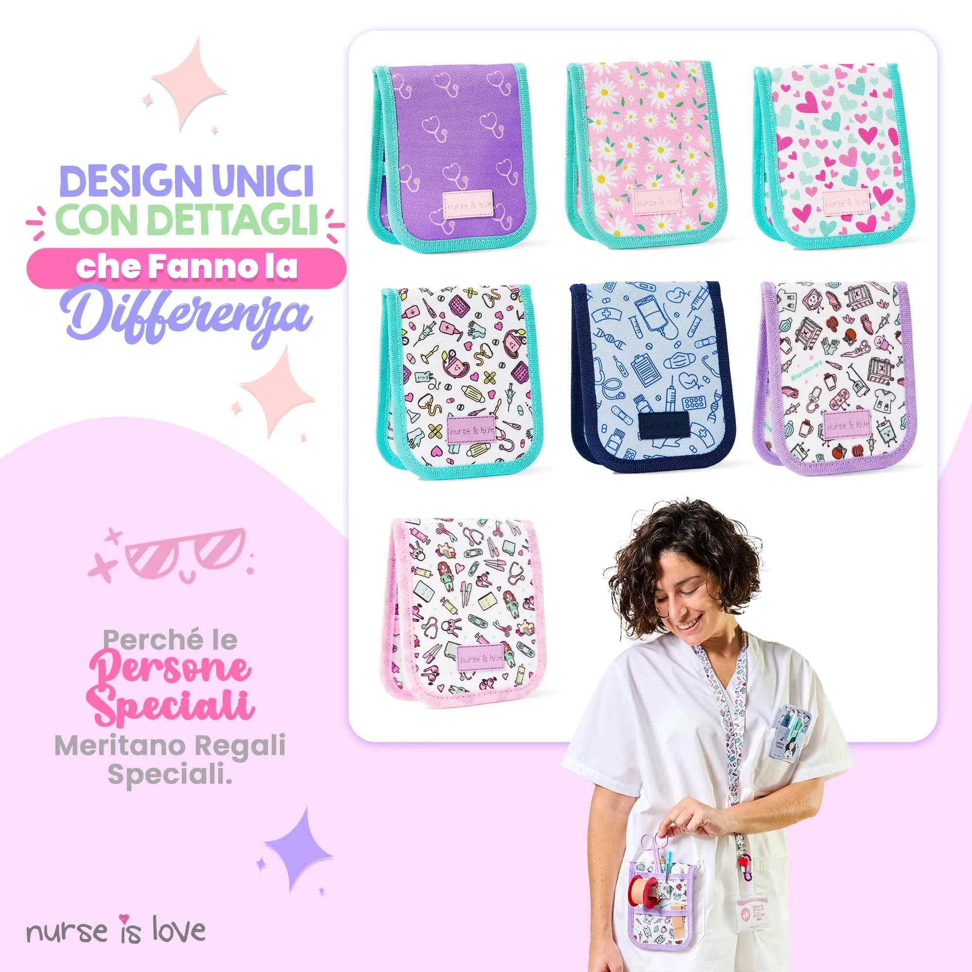 Nurse is Love Organizer da taschino magnetico per divisa sanitaria - immagine 7