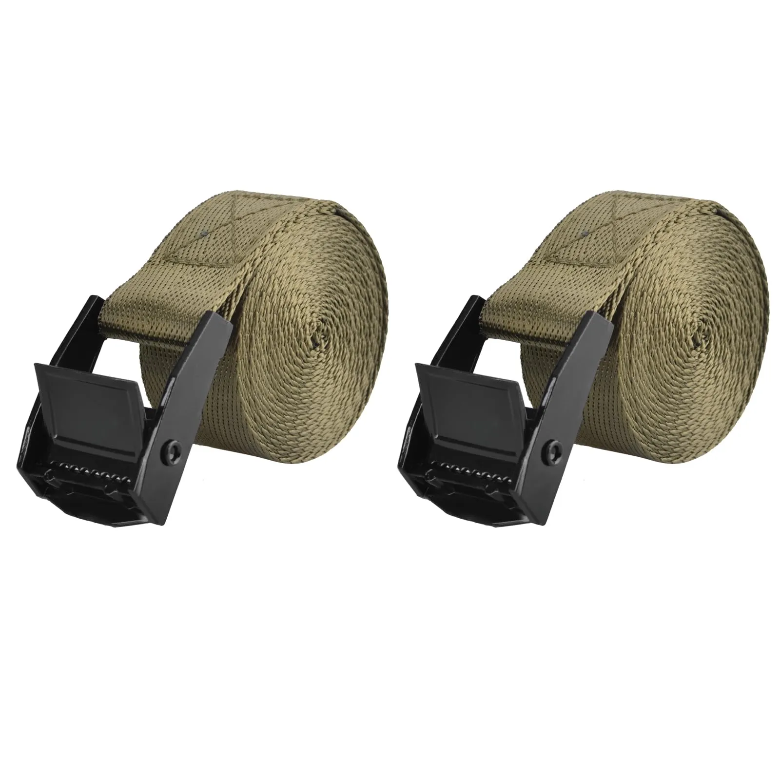 TRIWONDER Cinghie di fissaggio regolabili, 25mm, 200 kg, Verde, 3m, 2 pezzi - immagine 1