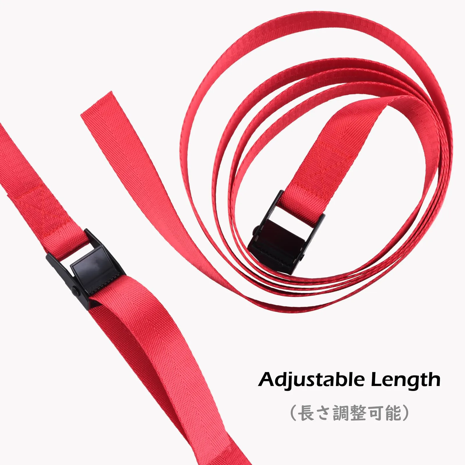TRIWONDER Cinghia di ancoraggio 25 mm, Rosso, 4 pezzi, 1,5 m - immagine 4