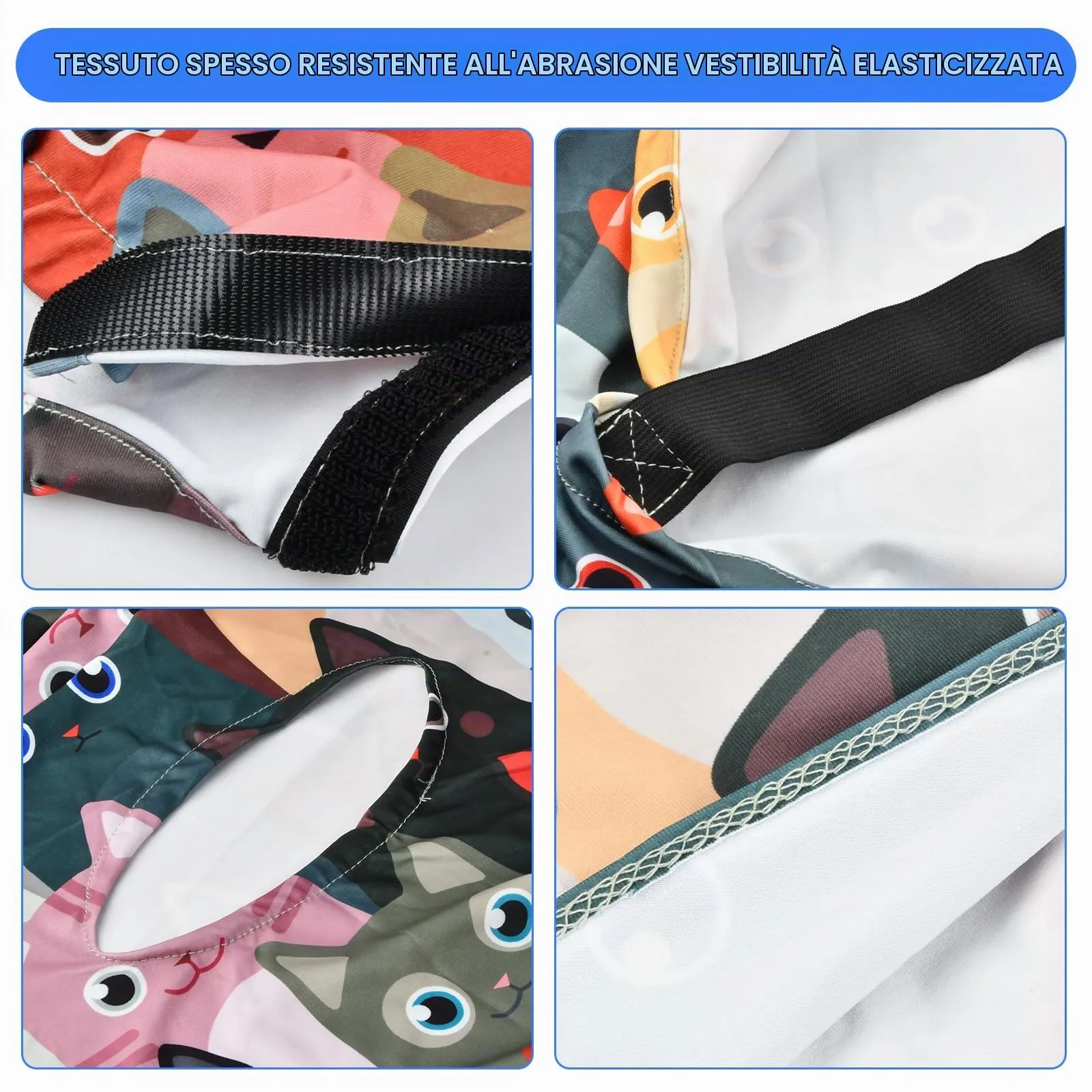 Culinavog Copri Valigia in Poliestere Elasticizzato Antigraffio e Antipolvere, Gatto, S - immagine 3