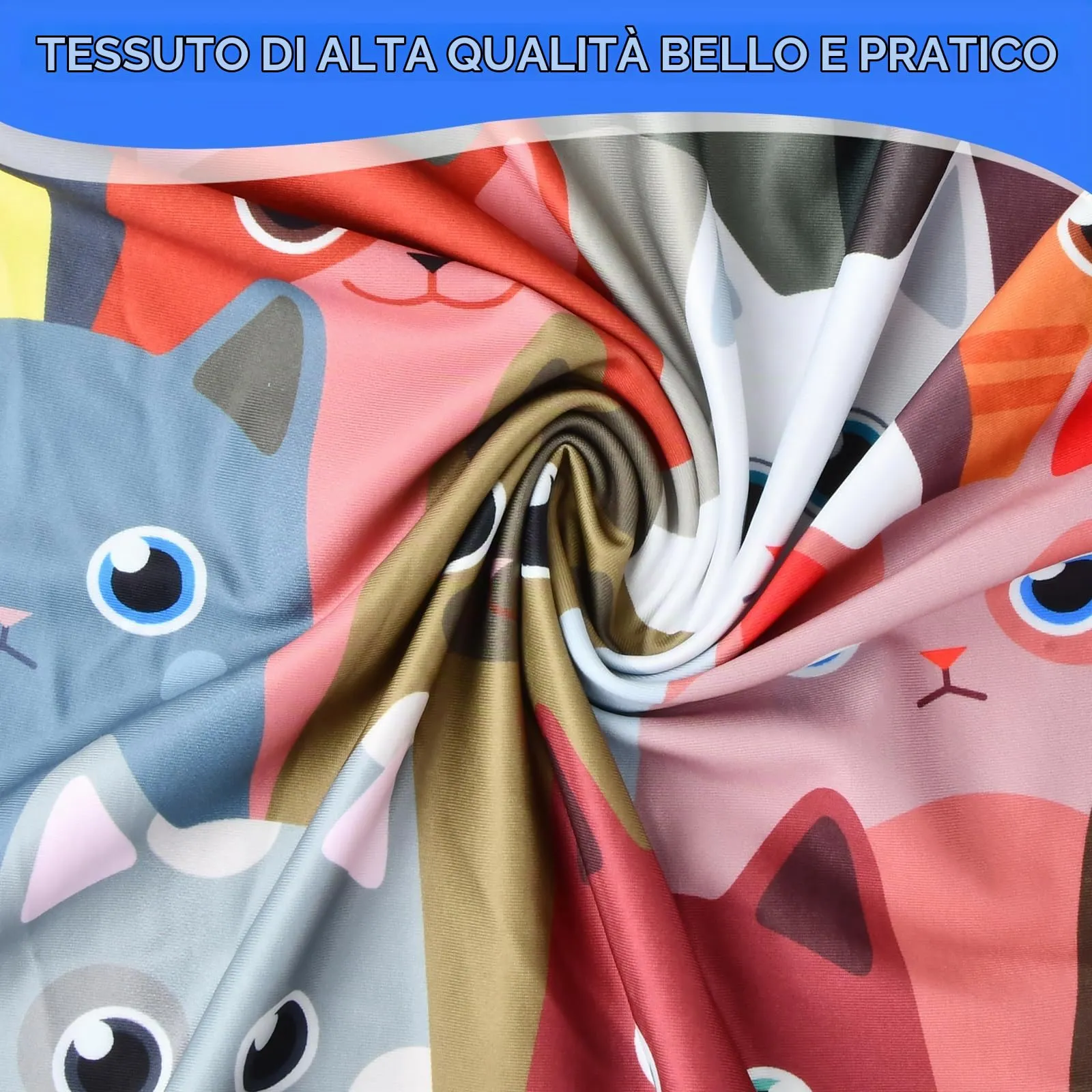 Culinavog Copertura per Valigie in Poliestere Elastico, Antigraffio e Antipolvere, Gatto, L - immagine 4