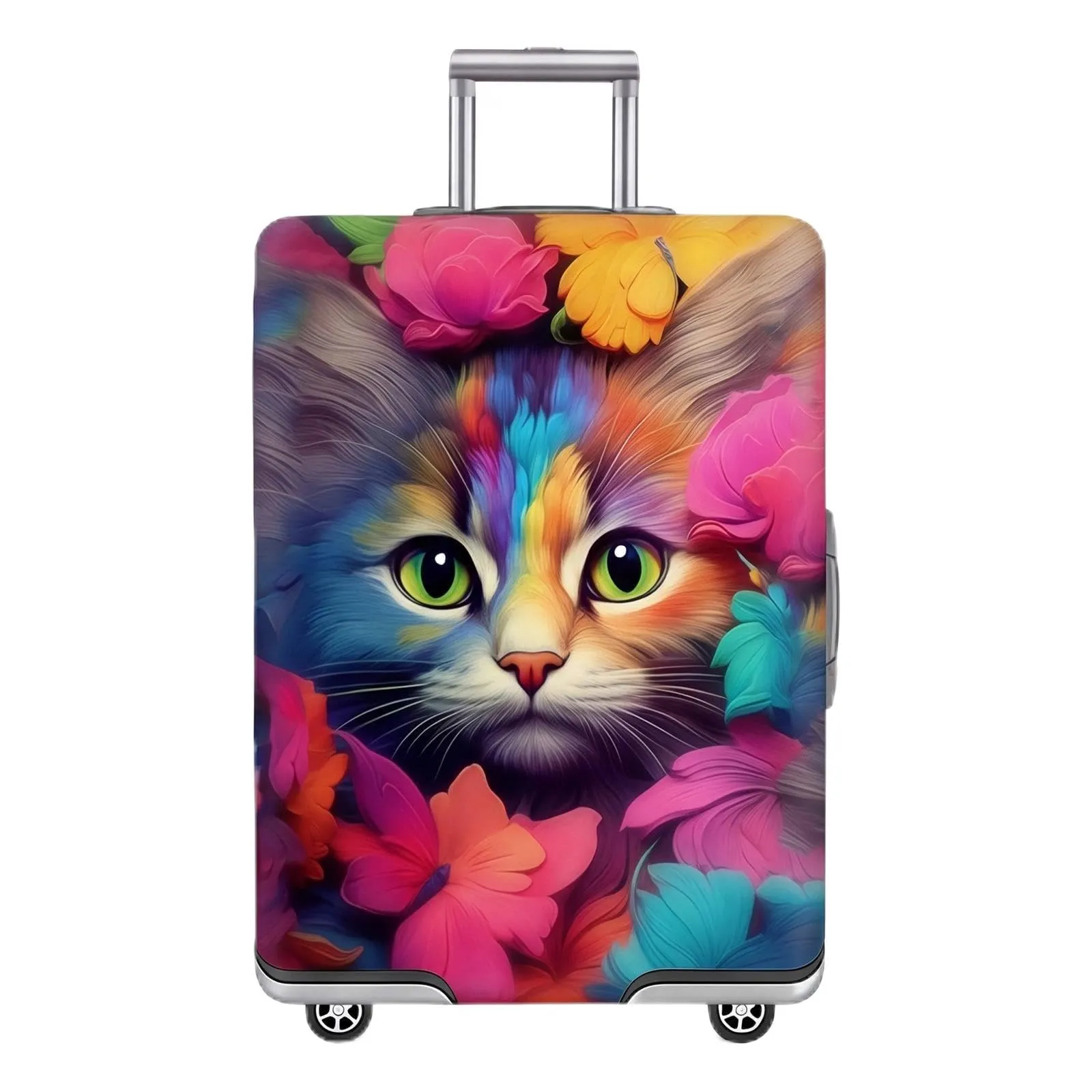 Dexpally Copri Valigia Elastica Riutilizzabile 25-28 Pollici (Gatti Colorati) - immagine 1