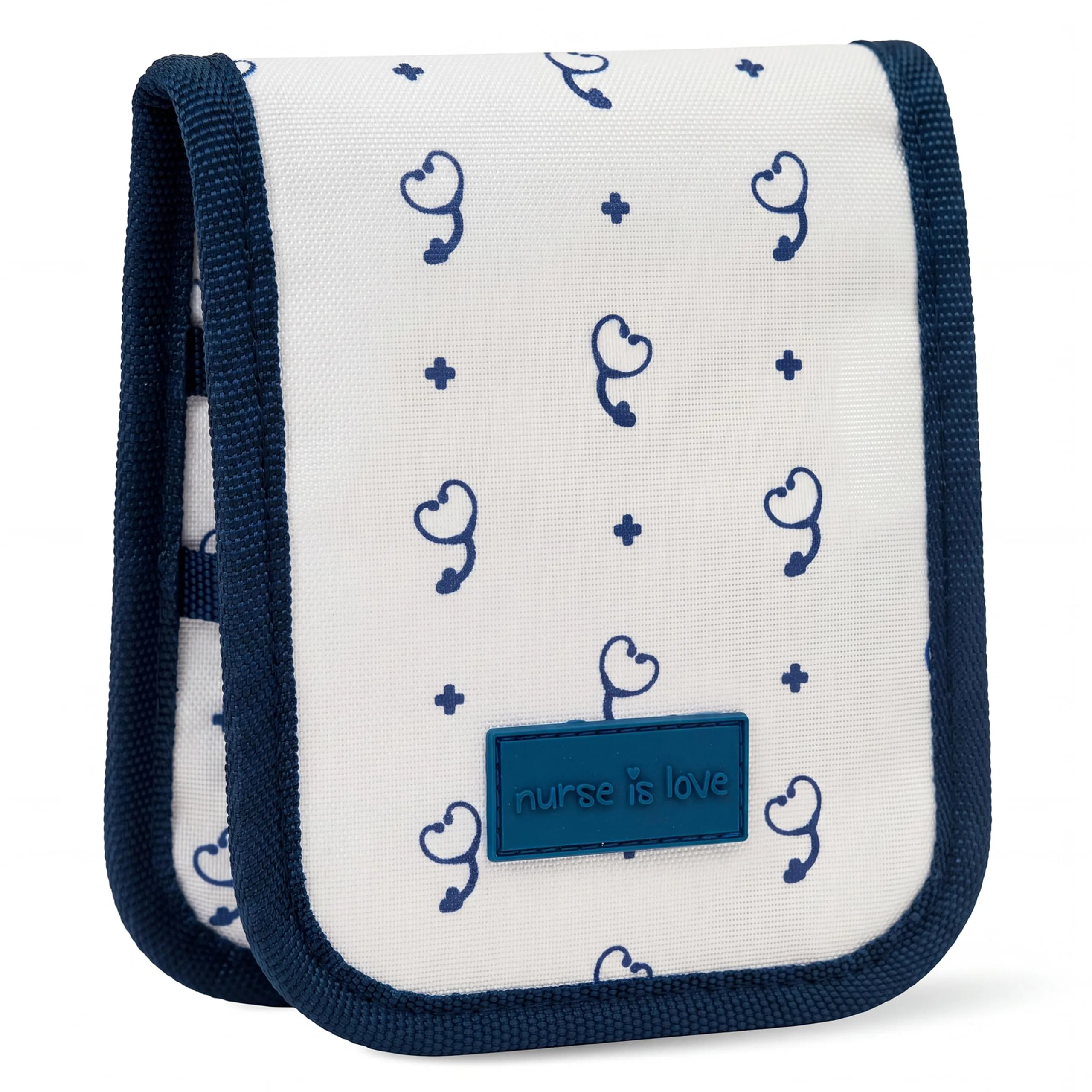 Nurse is Love Organizer da taschino magnetico per divisa sanitaria, Beige Stetoscopi - immagine 1