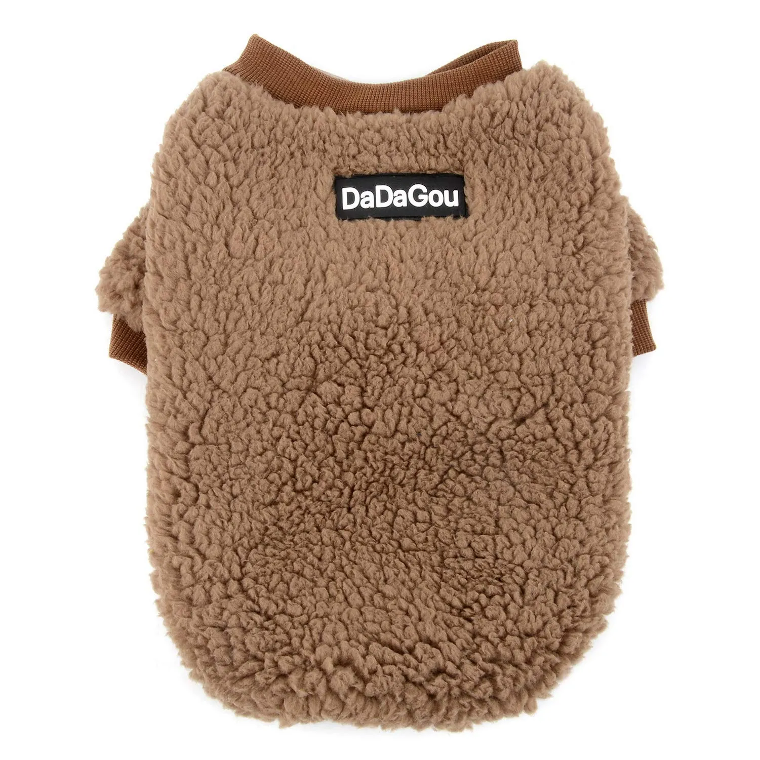 Zunea Cappotto Invernale in Pile per Cani e Gatti, Marrone, XL - immagine 4