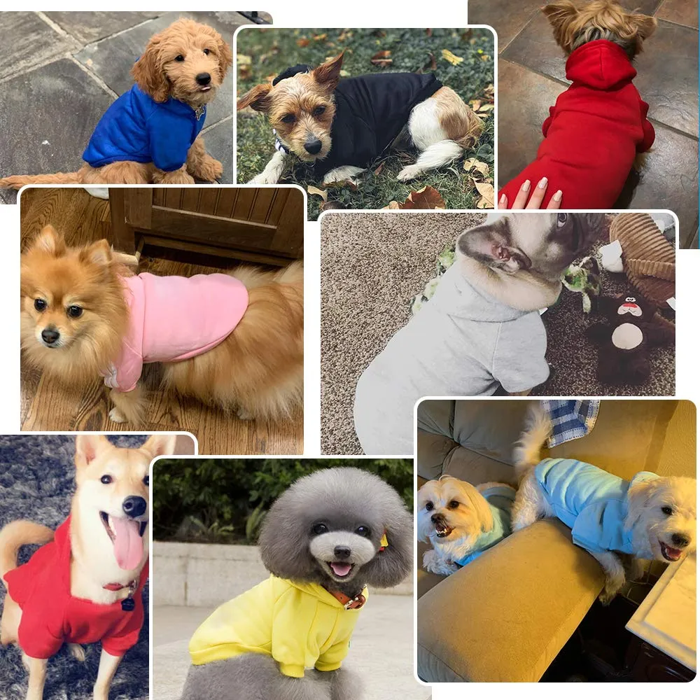 Eastlion Felpa con Cappuccio in Cotone per Cucciolo e Cane Piccolo, Rosso S - immagine 5