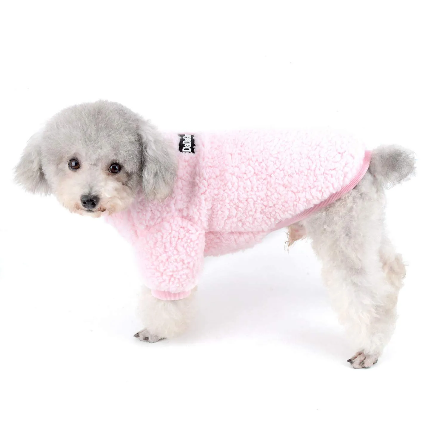 Zunea Cappotto Invernale in Pile per Cani e Gatti, Rose, L - immagine 8