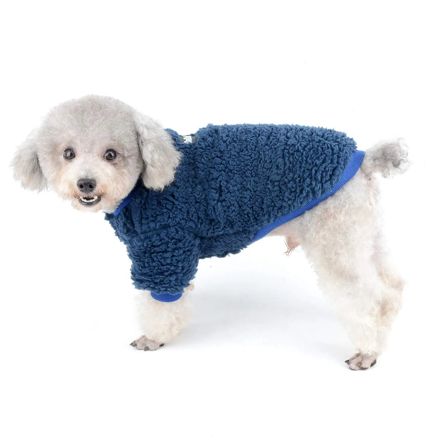 Zunea Cappotto Invernale in Pile per Cani e Gatti di Piccola Taglia, Blu, S - immagine 8